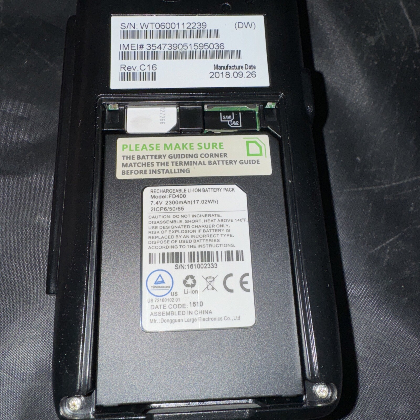 First Data FD410 wireless, Credit Card Machine