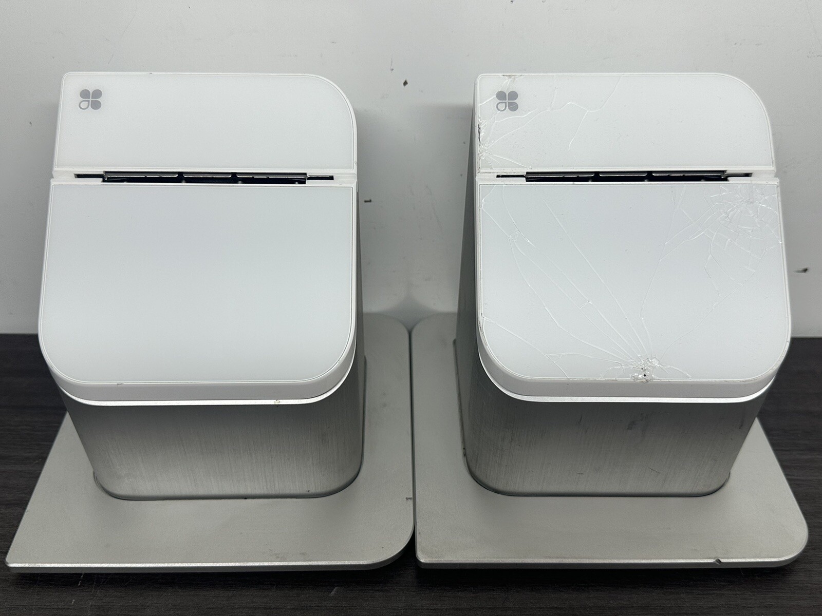 Lot of 2 Clover Station 1.0 High-Speed Receipt Printer P100 W/ 2 Keypads – G78