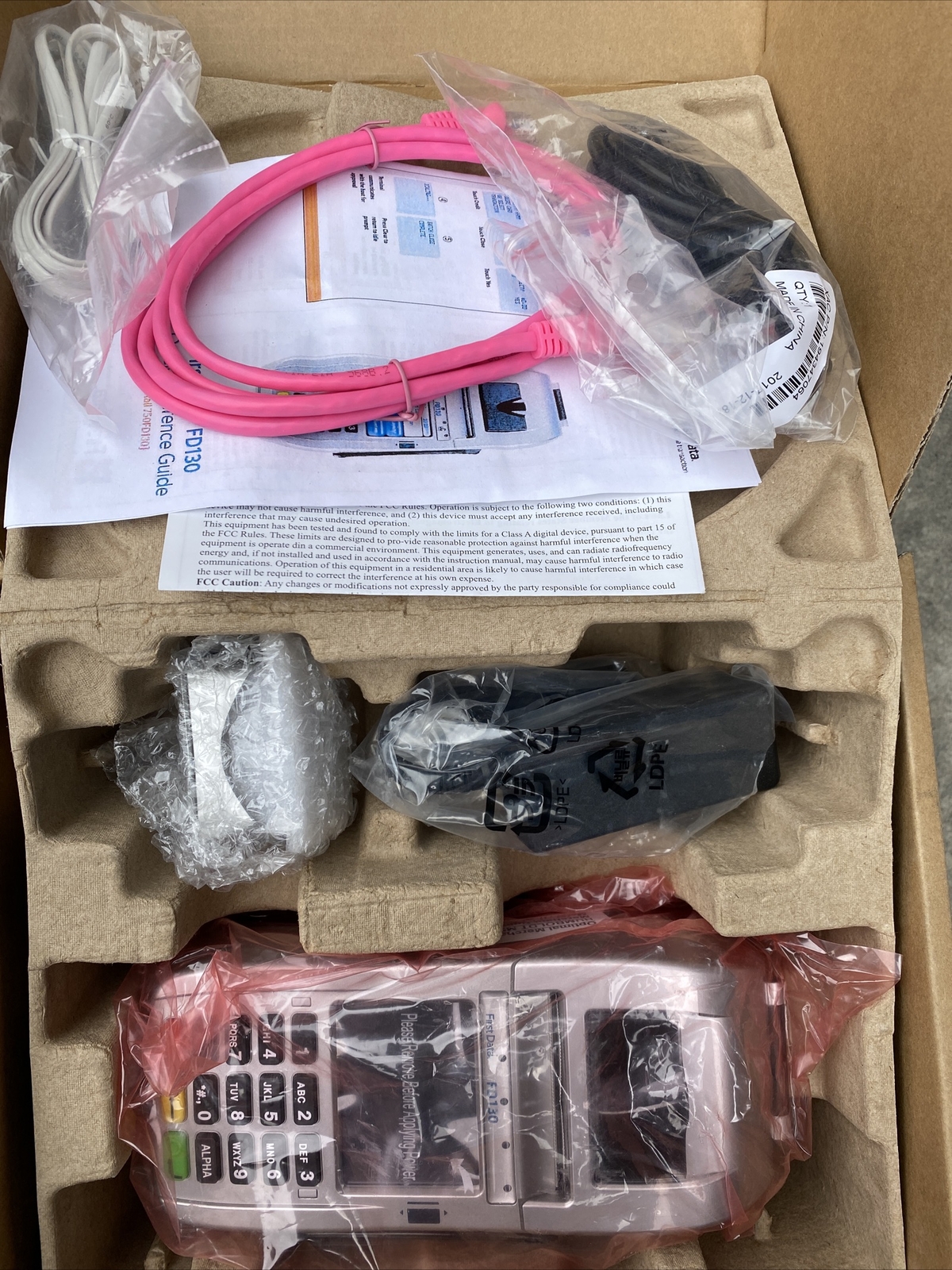 First Data FD130 Credit Card Terminal in box