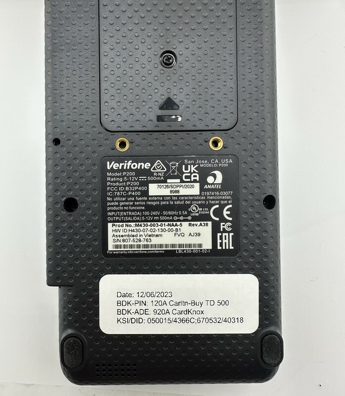 VERIFONE P200 M430-003-01-NAA-5 POINT OF SALE PIN PAD CREDIT CARD READER