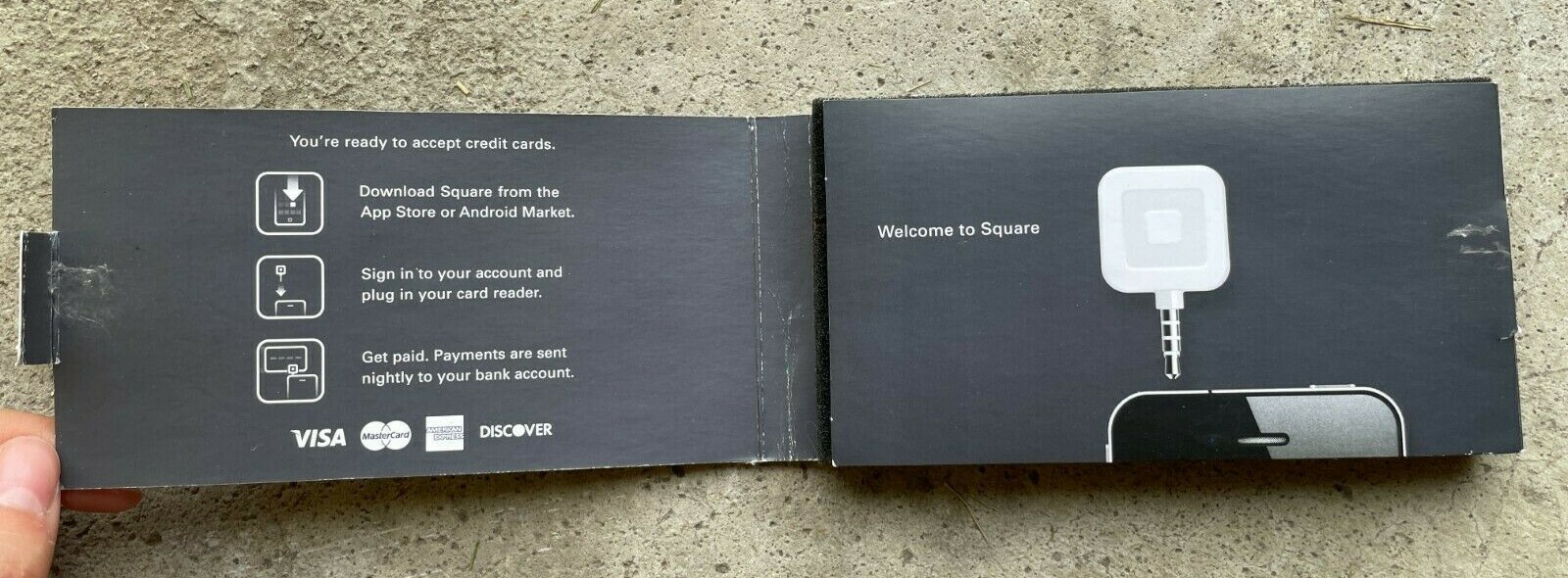 NEW SQUARE CREDIT CARD READER for Apple+Android Visa Discover MasterCard AmEx