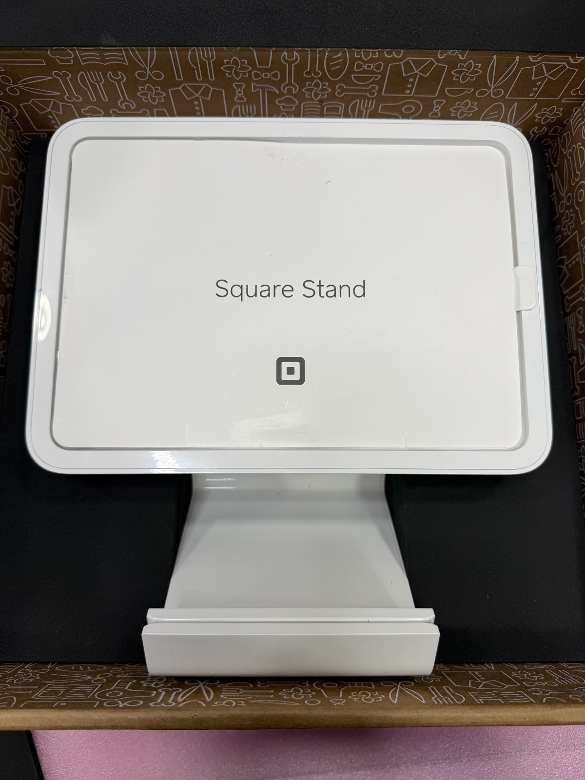 Square Stand for 9.7″ iPad POS Terminal Model: S089 (1st Gen) – White