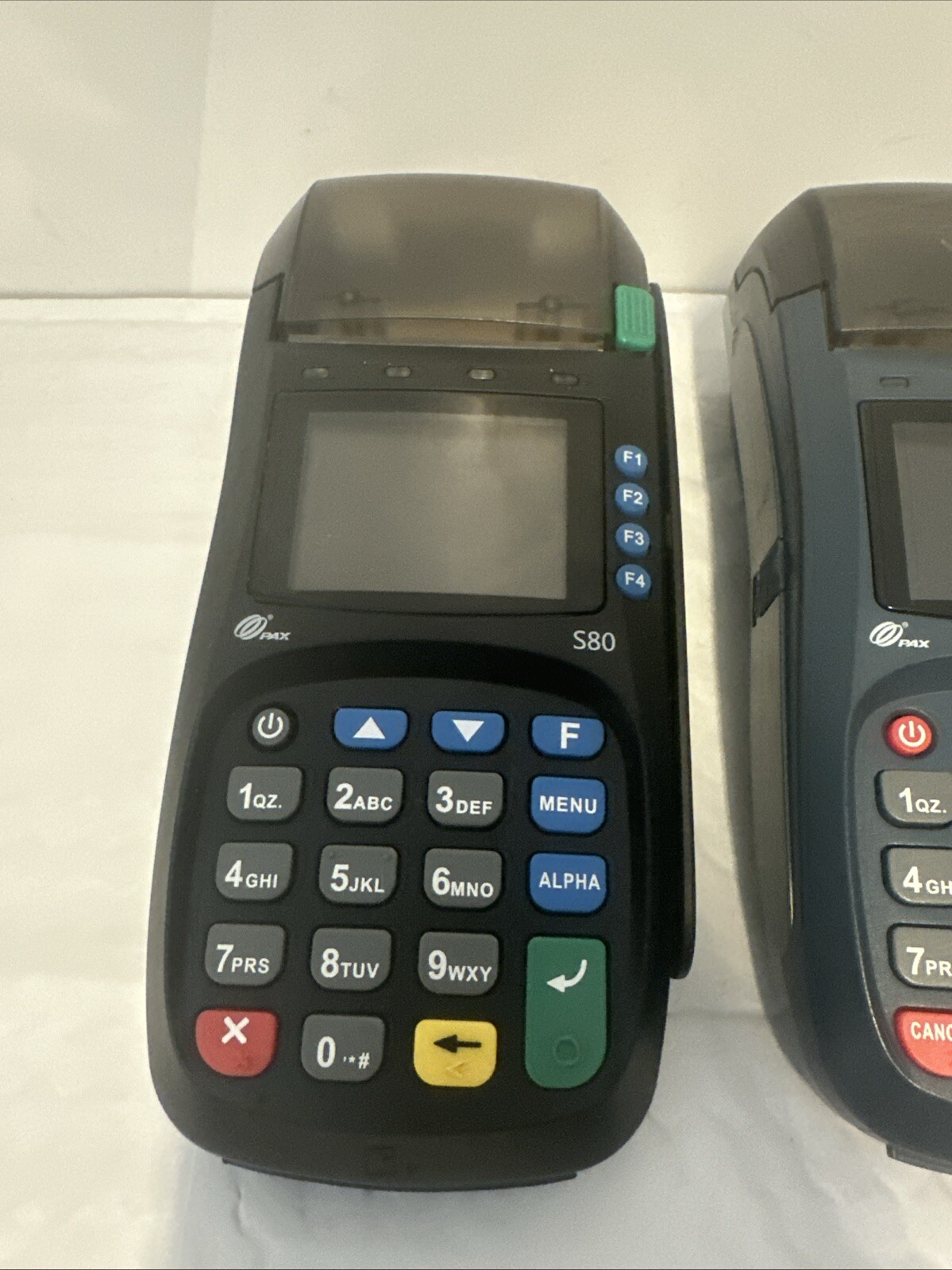 2 Pax POS S80 Credit Card Machine Terminal Chip Swipe Pin Pad – Untested No Cord