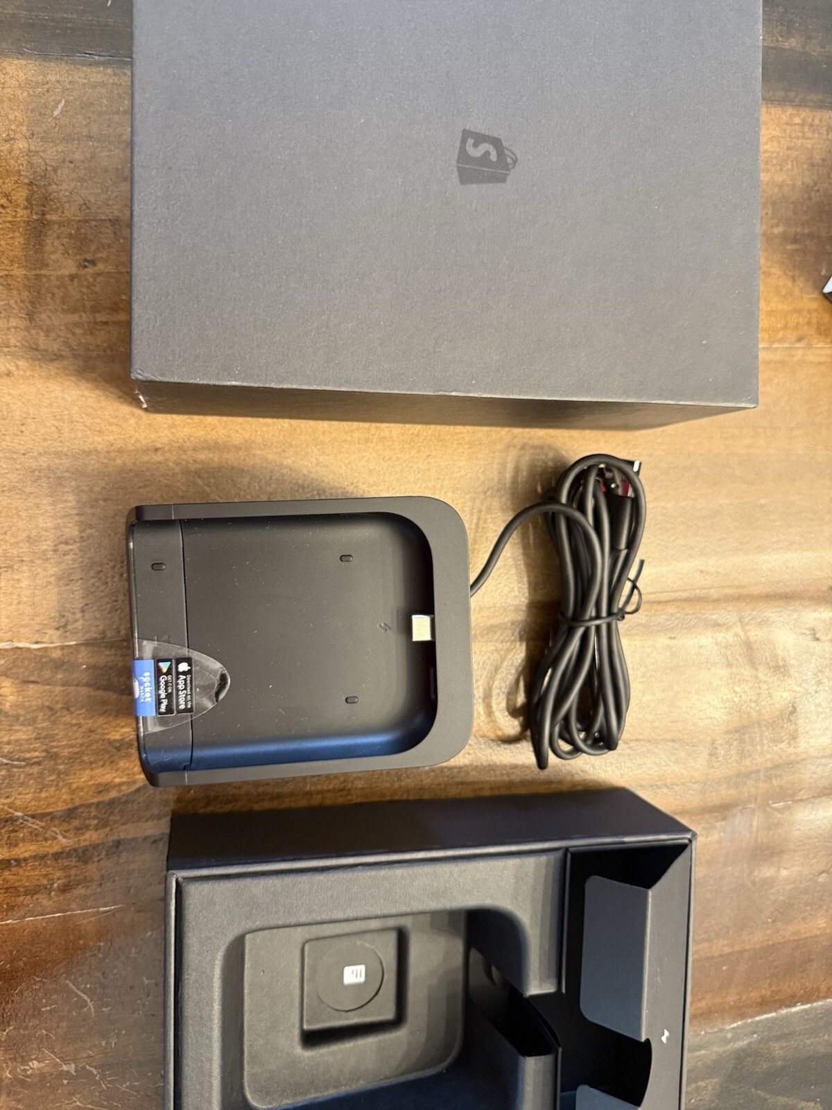 Shopify Tap and Chip Card Reader With Shopify Dock and USB Cable