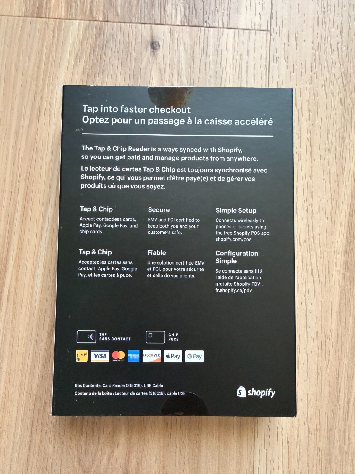 New Shopify Tap and Chip Card Reader S1801B