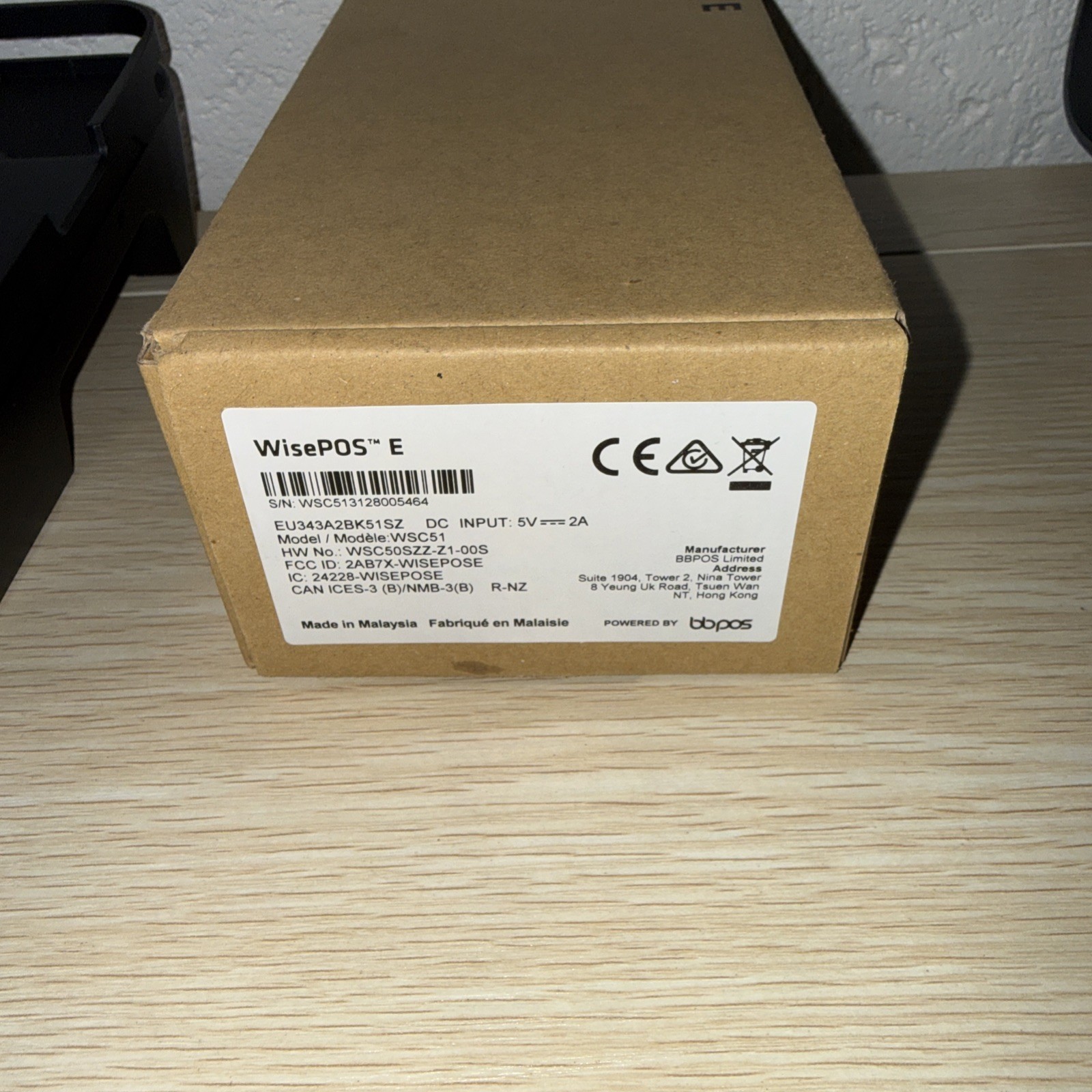 BBPOS WisePOS E WSC51 Card Reader | Charger Cable | Battery | Dock