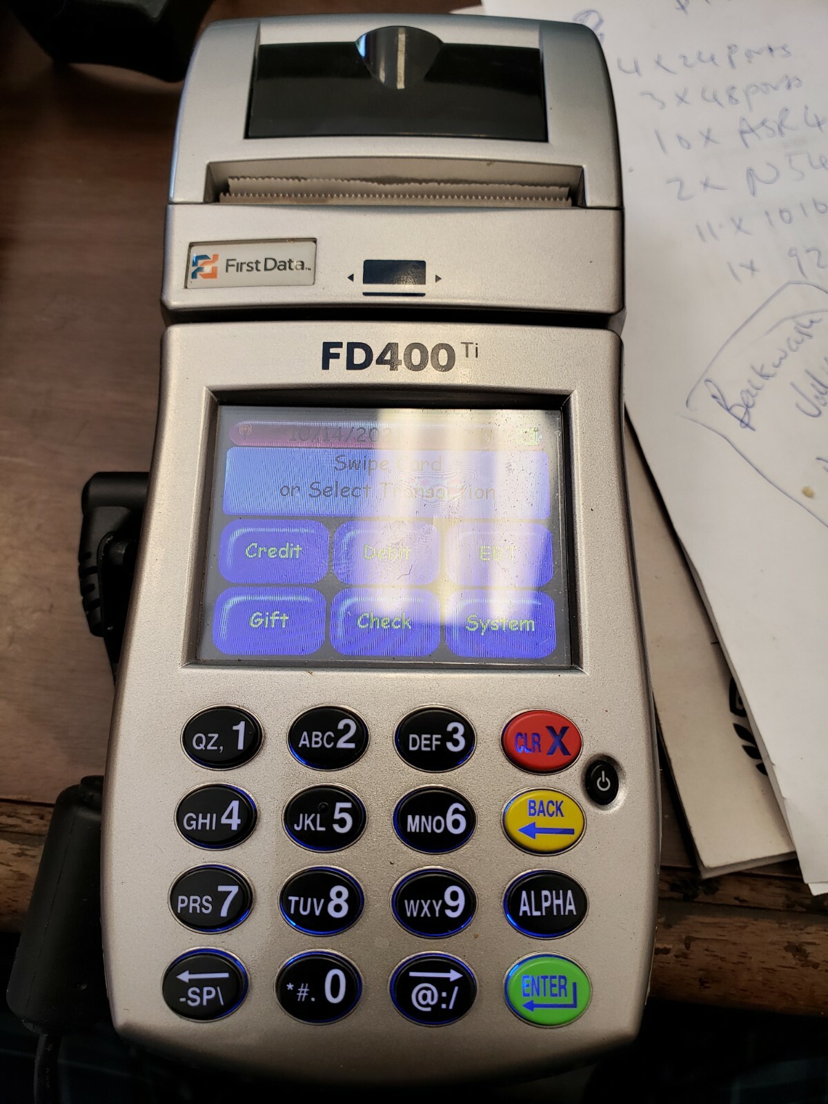 FD-400TI, WIRELESS CREDIT CARD MACHINE, BARELY USED-EXCELLENT CONDITION (A1-3)