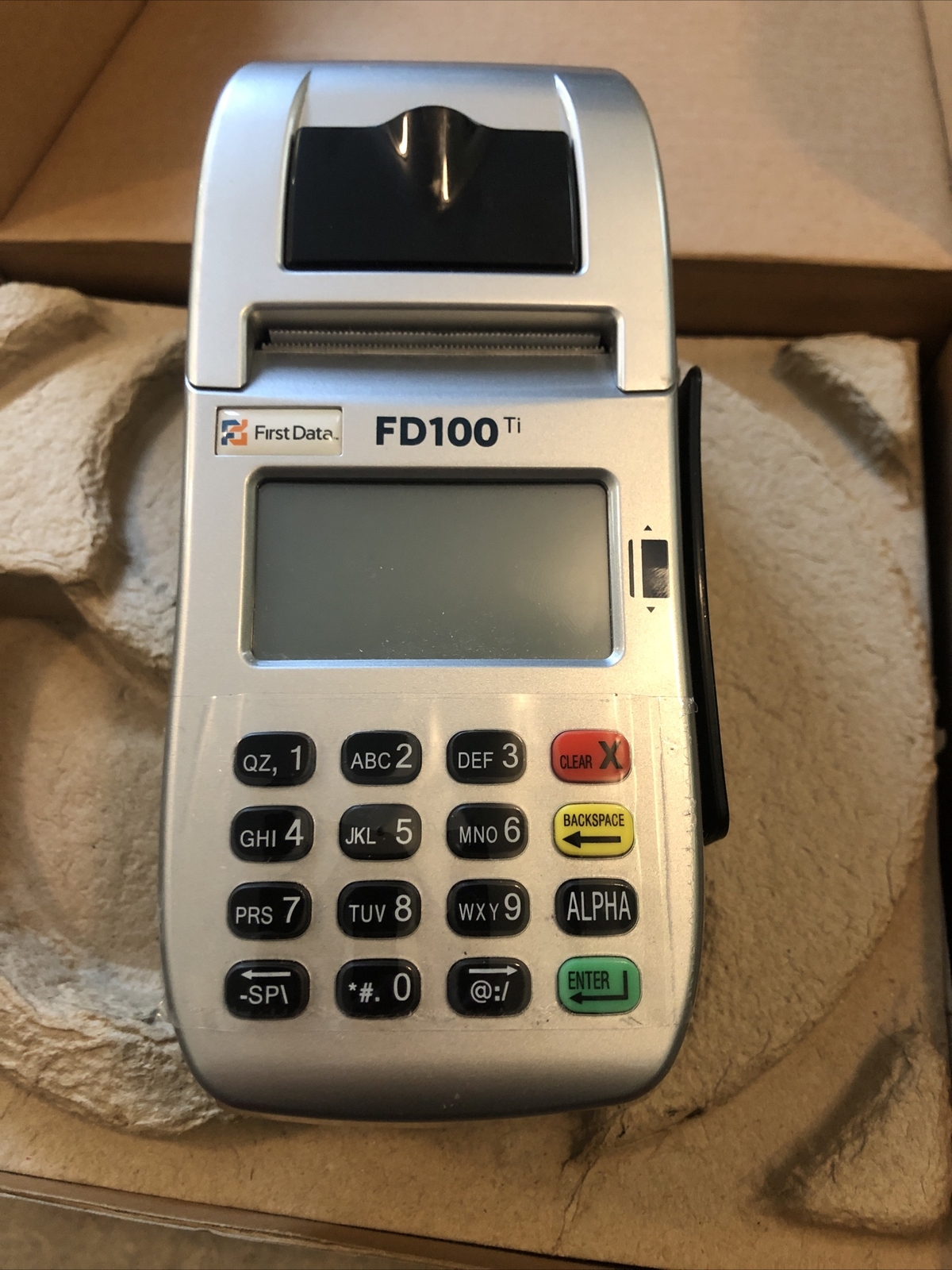 First Data FD100Ti Pin Pad Credit Card Reader Payment Essentials
