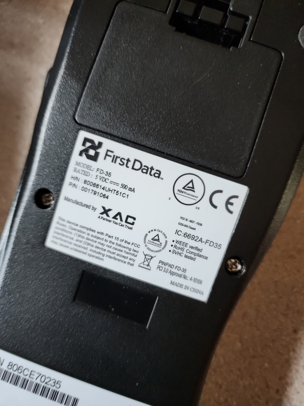 First Data FD100Ti Credit Card Machine and FD35 Pin Pad *USED* *FREE SHIPPING*