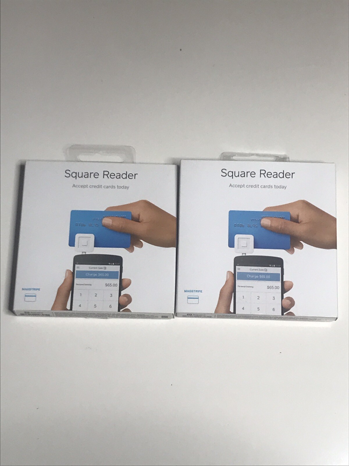 2 Brand New Square Credit Magstripe Card Readers for Apple iPhone and Android