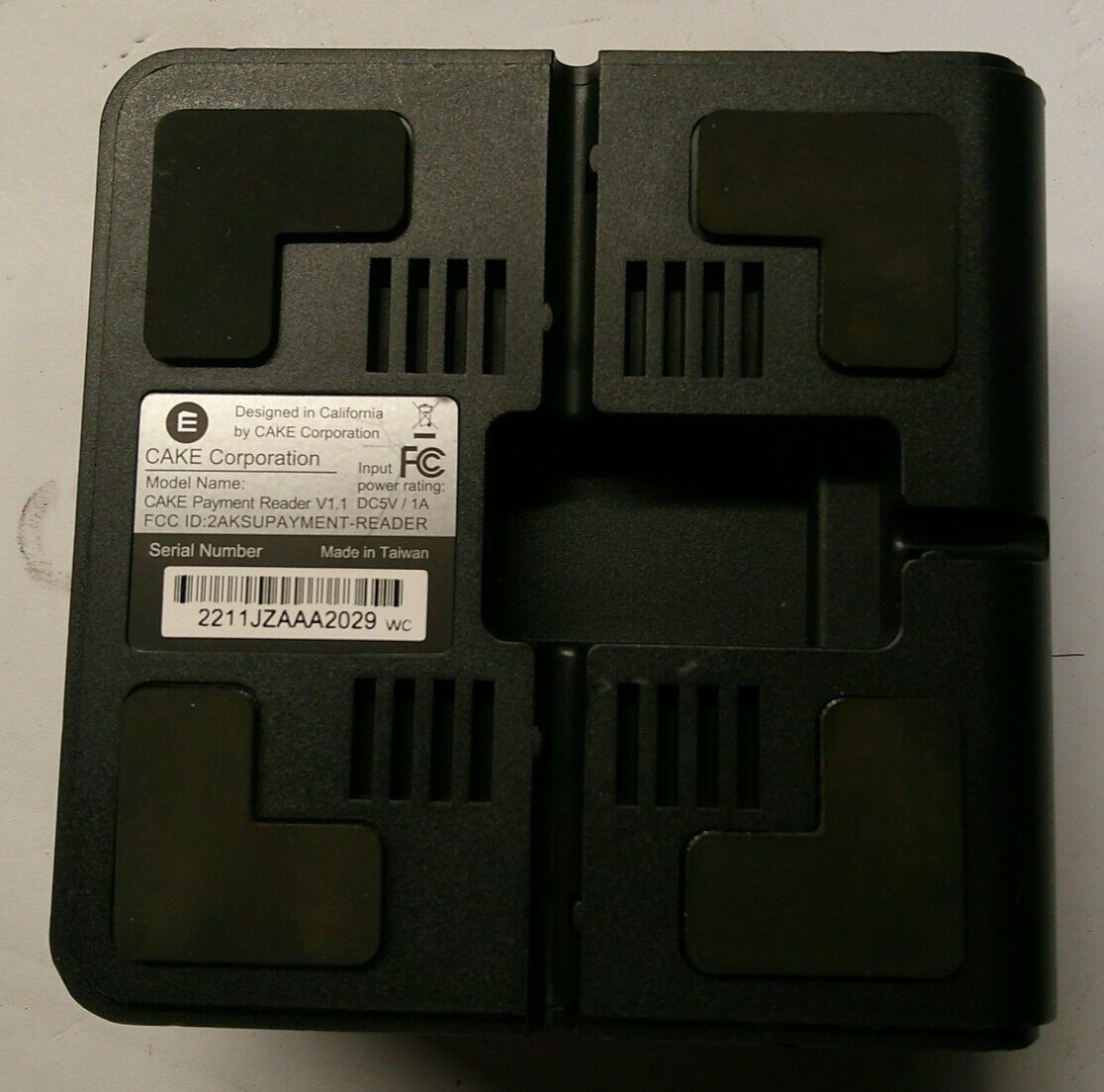 CAKE DC5V/1A POS CARD PAYMENT READER V1.1 Turns on, but not fully tested – Black