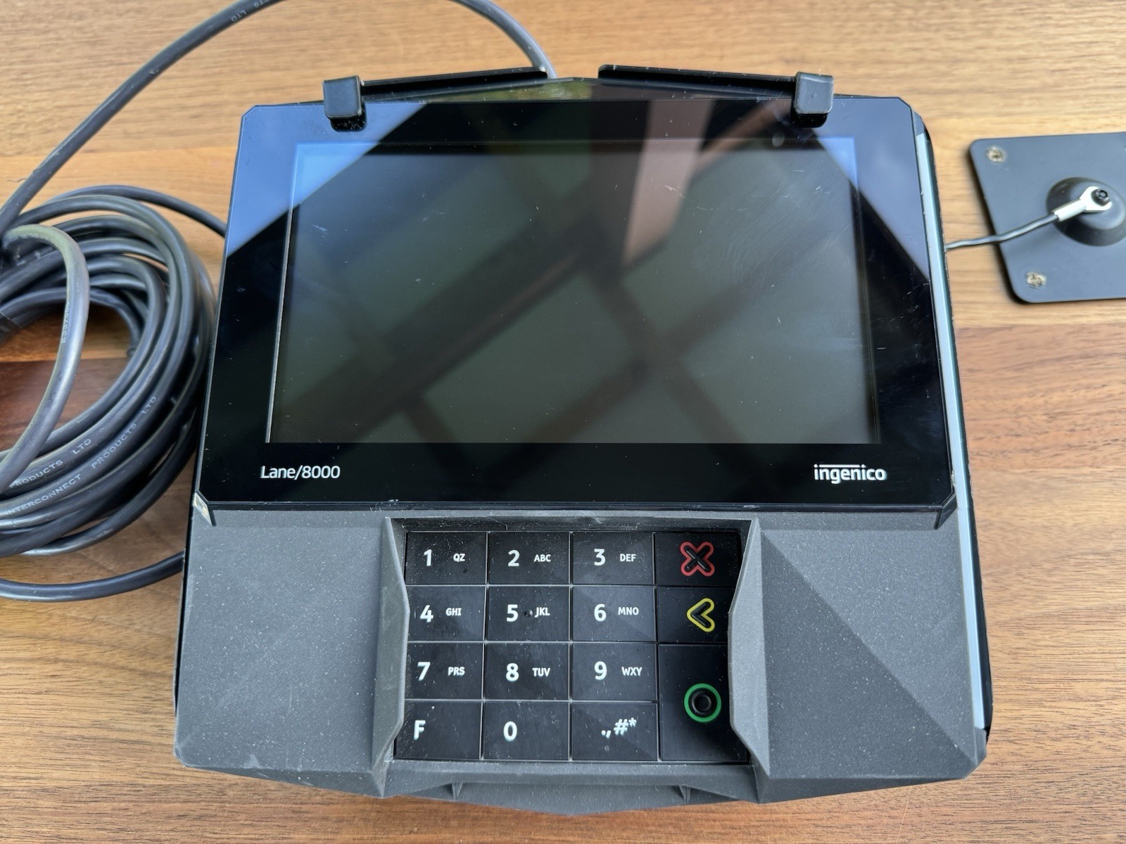 Ingenico Lane 8000 LAN800-USSCN30A Credit Card Terminal Havis Mount – Untested