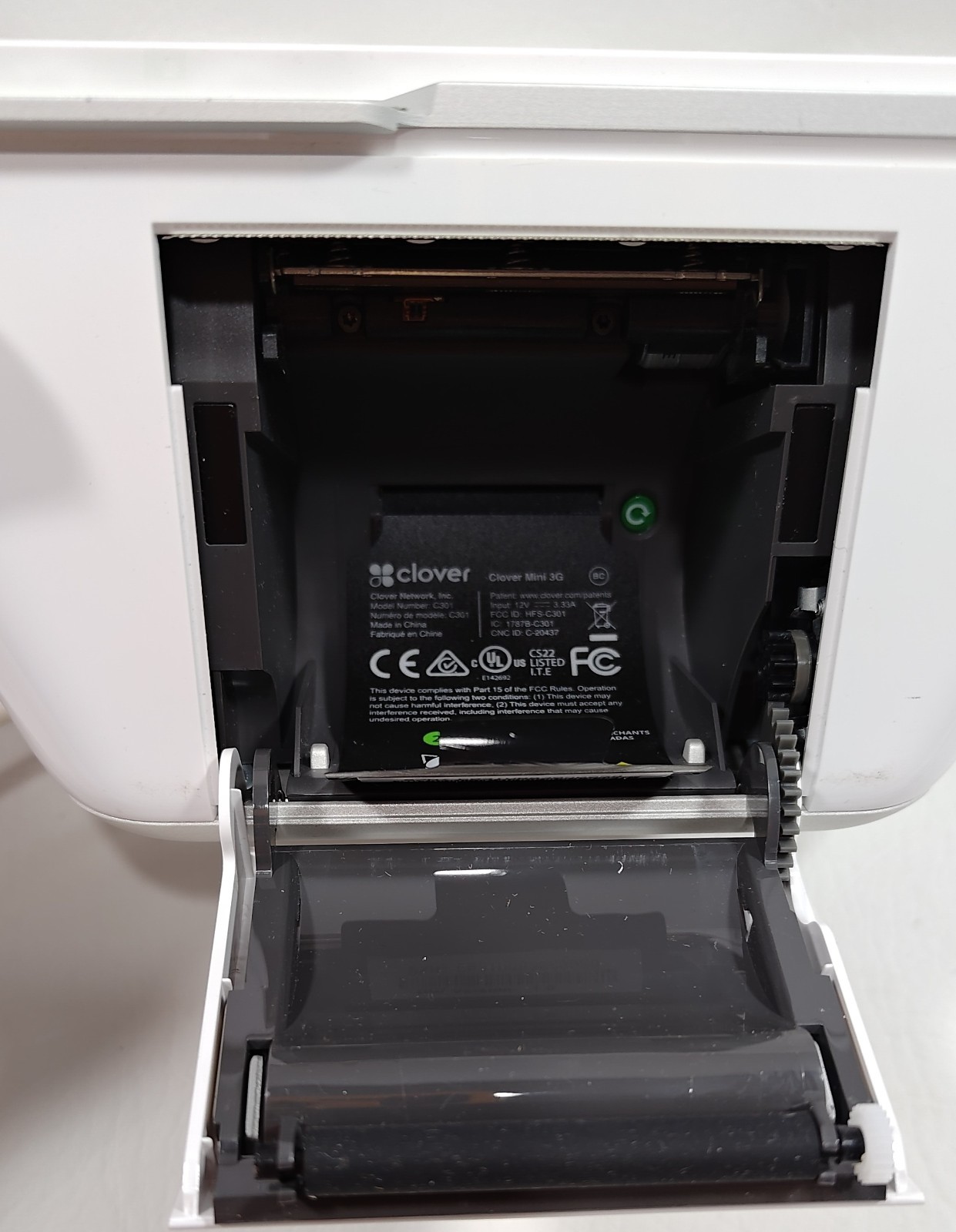Clover Mini C301 POS Terminal with Hub & Power Adapter – For Parts/Repair