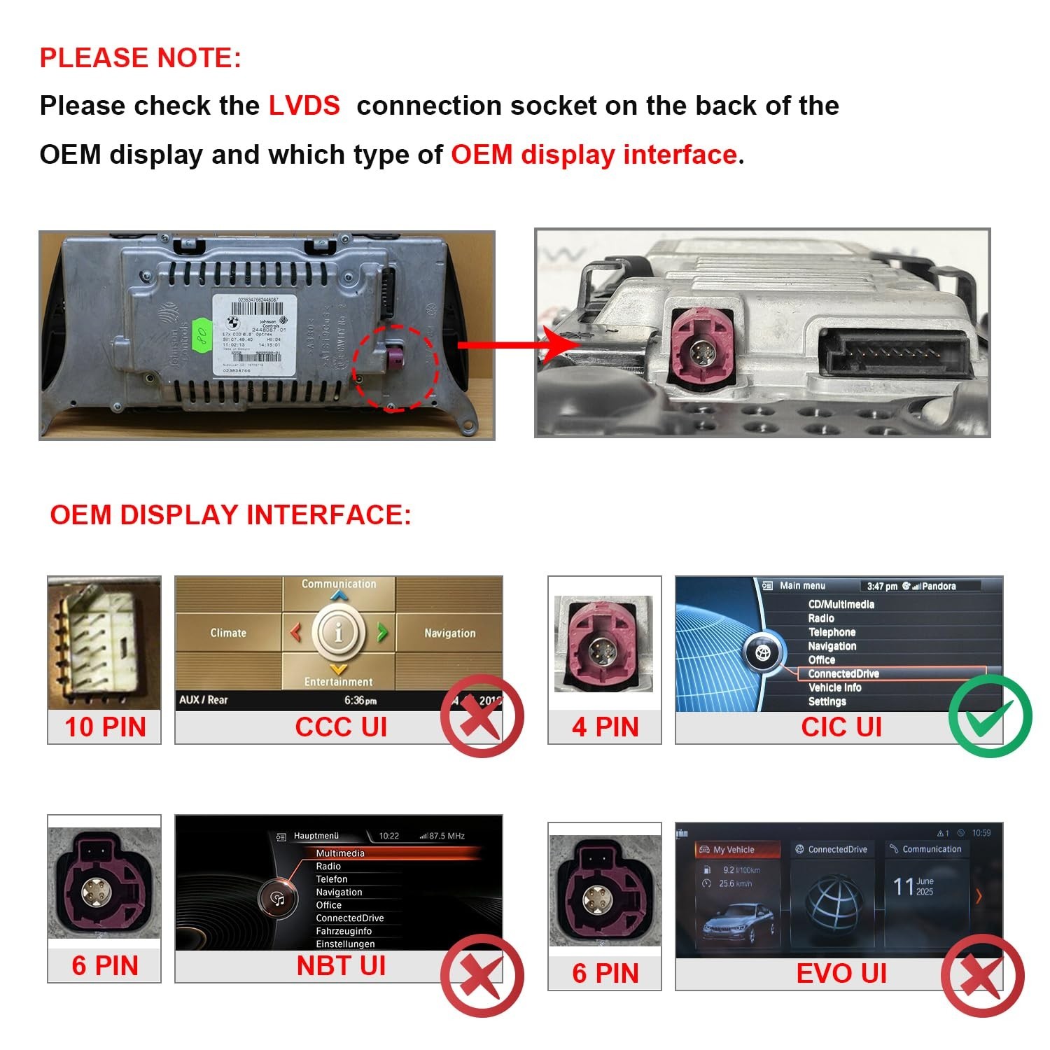 PEMP Linux 12.3″ Ultra-Thin Screen E70 E71 CIC Wired and Wireless CarPlay Ret…