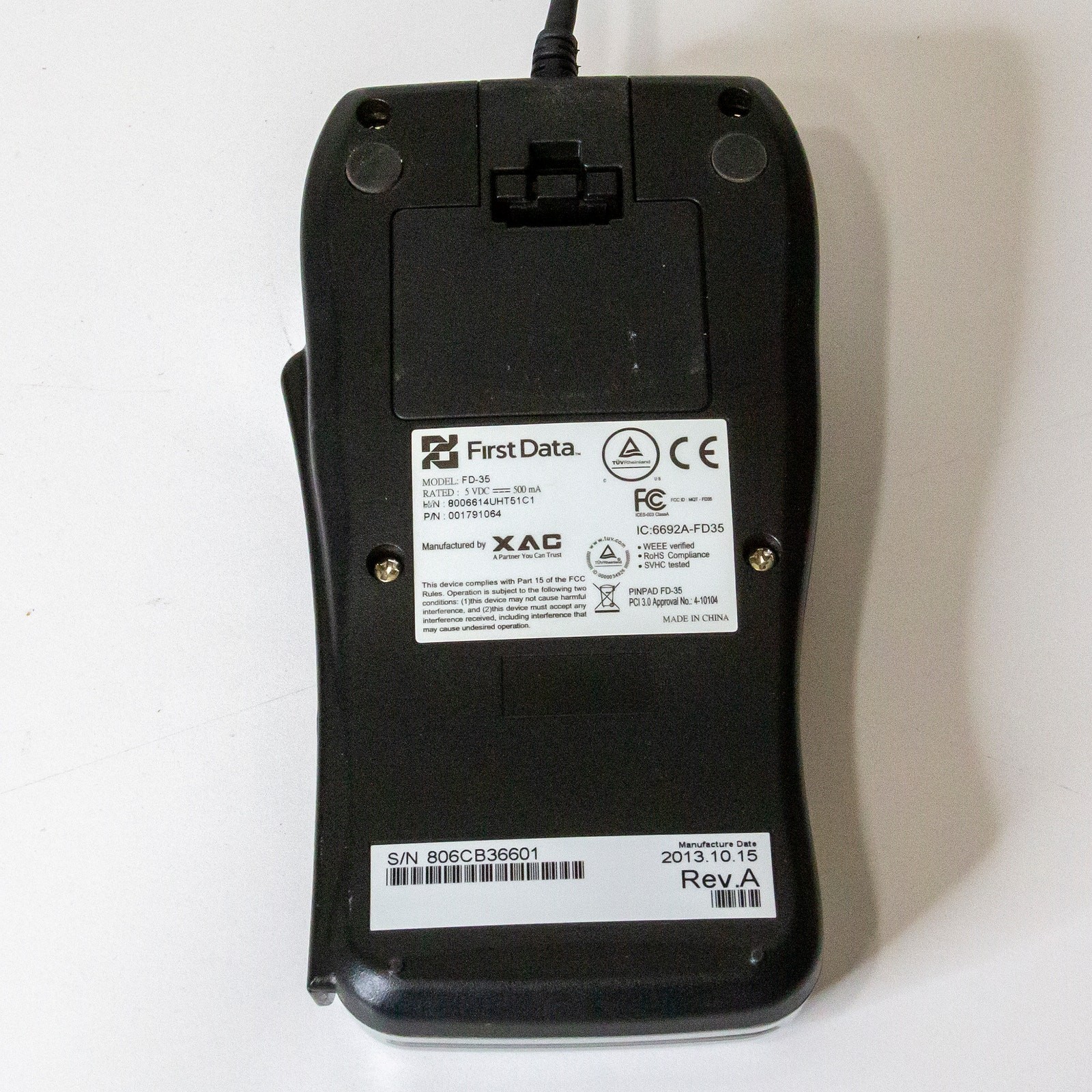 First Data FD-35 Pin Pad Credit Card Terminal EMV Chip Card Reader