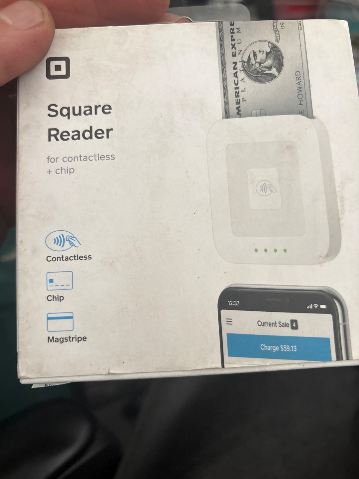 Square Contactless Chip Magstripe Bluetooth Credit Card Reader A-SKU-0485