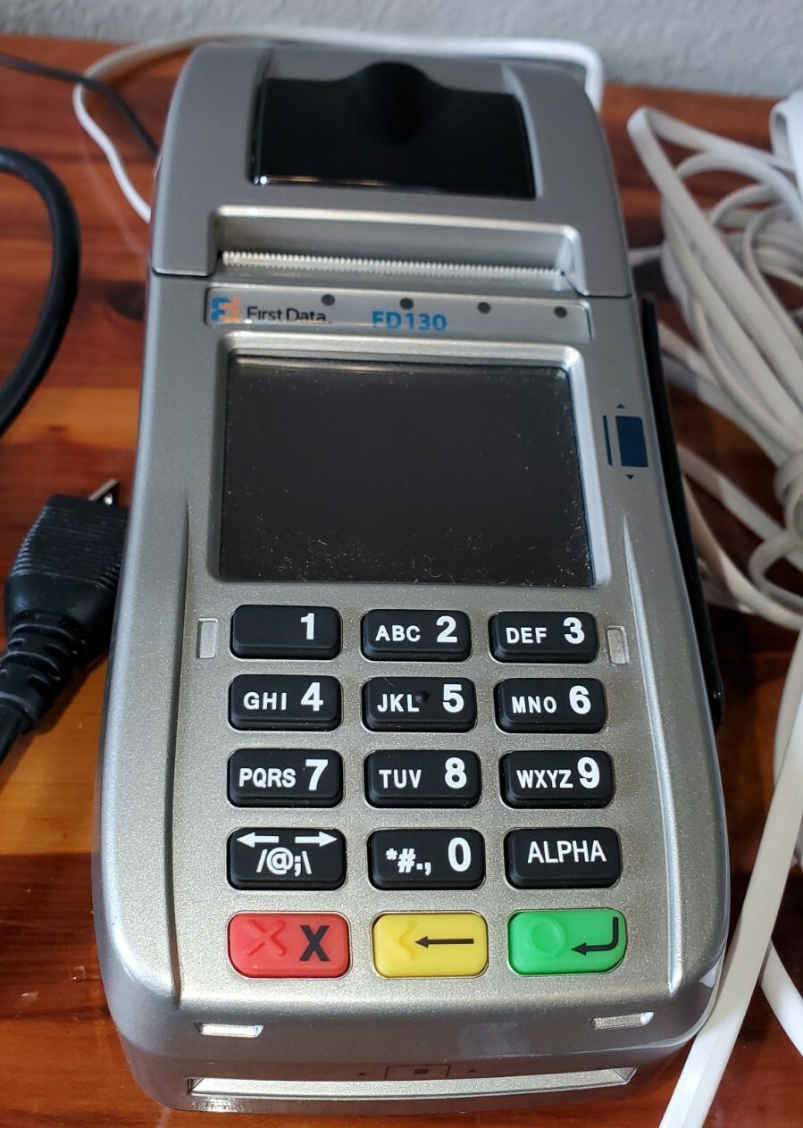 First Data FD130 FD55 VeniPhone EMV NFC Dial/IP Credit Debit Card Machine Bundle