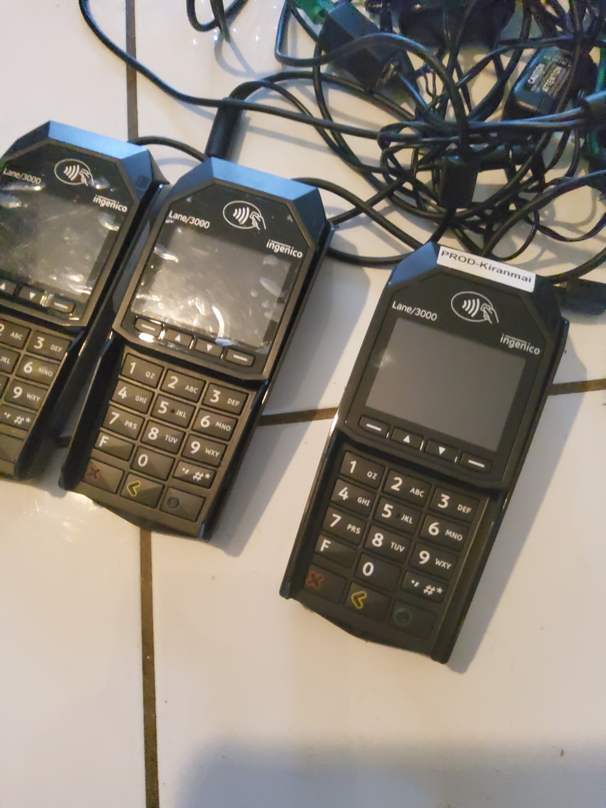 Ingenico Lane/300 Payment Terminal Credit Card Touch Lot Of 3