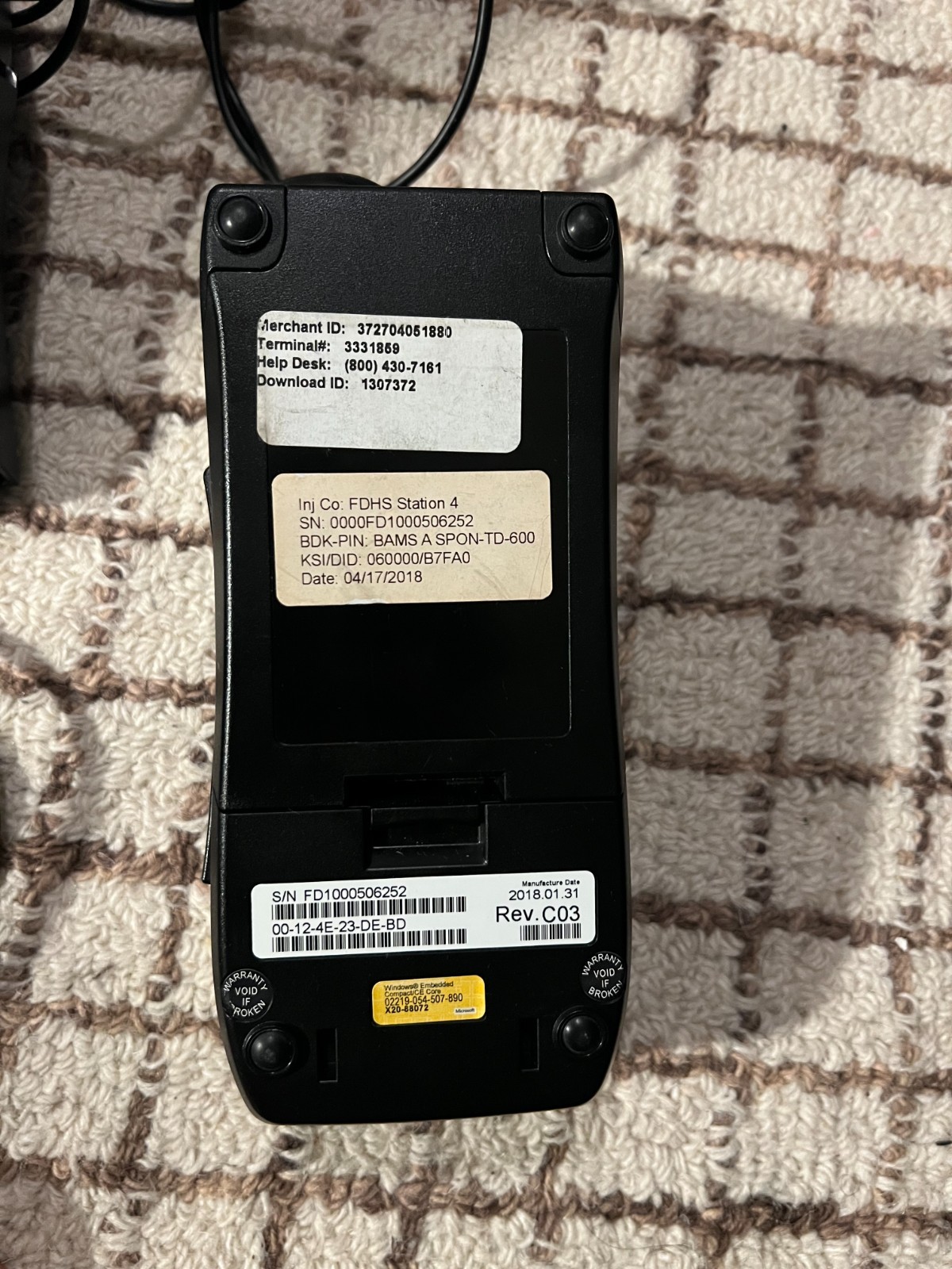 First Data FD130 Duo and FD-35 PIN Pad Credit Debit Card POS Terminal FD130Duo