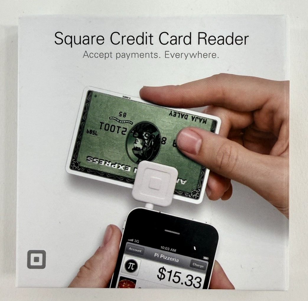 Square Credit Card Magstripe Reader for Smart Phone (3.5 mm Headset port) – New