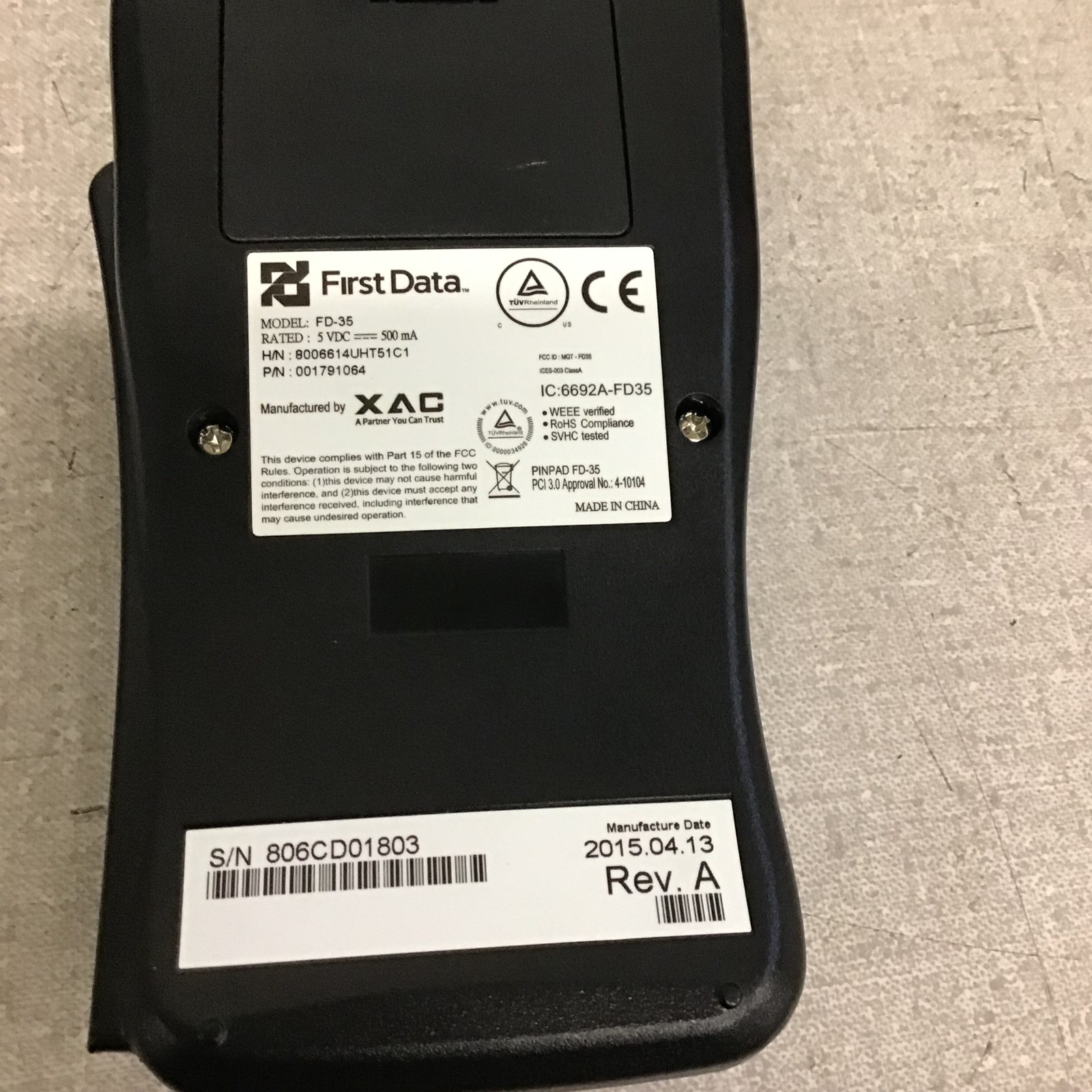 FD-35 First Data Pin Pad
