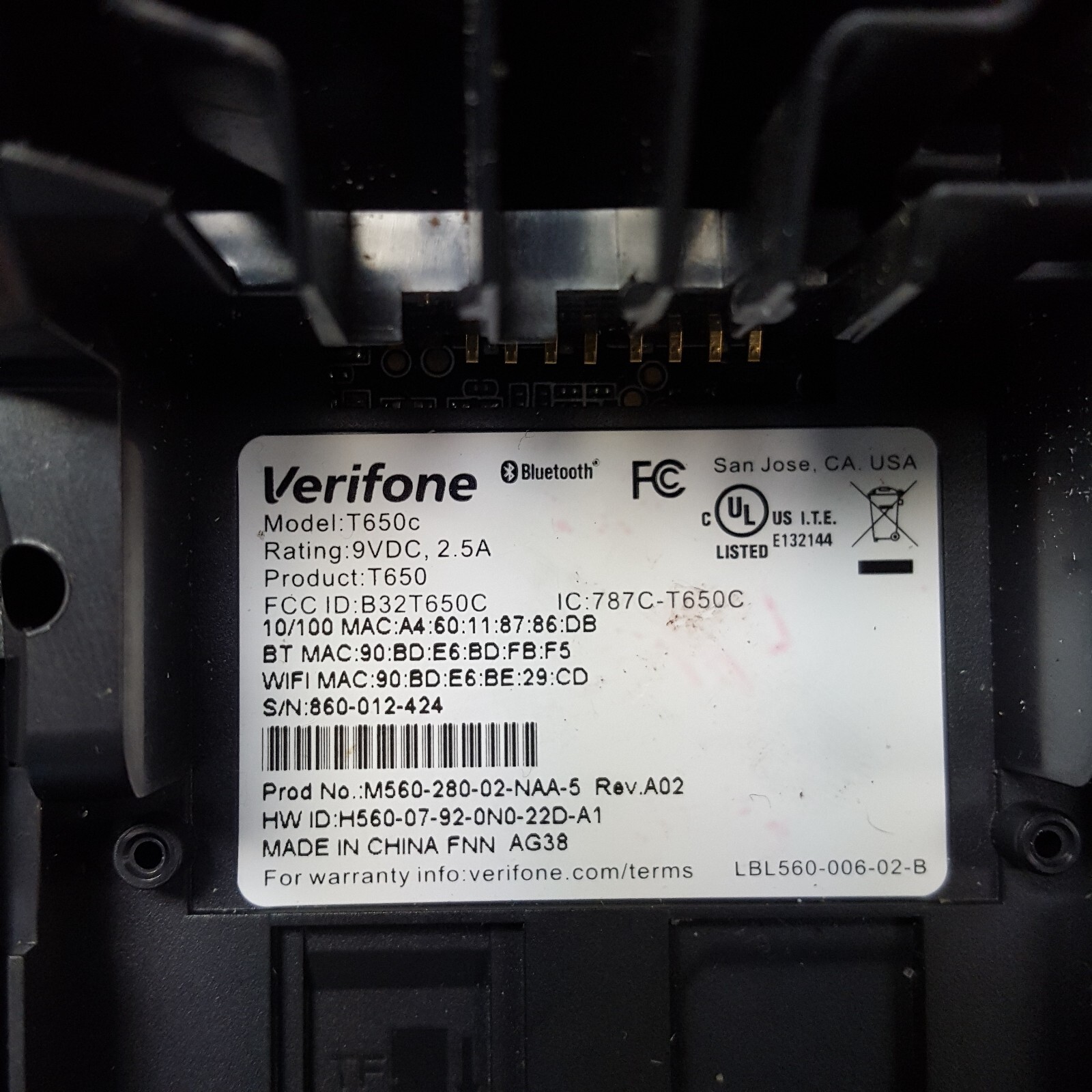 Lot of 10- Verifone T650 Credit Card Terminal POS Pad w/2 PwrCords -SeePix- USED