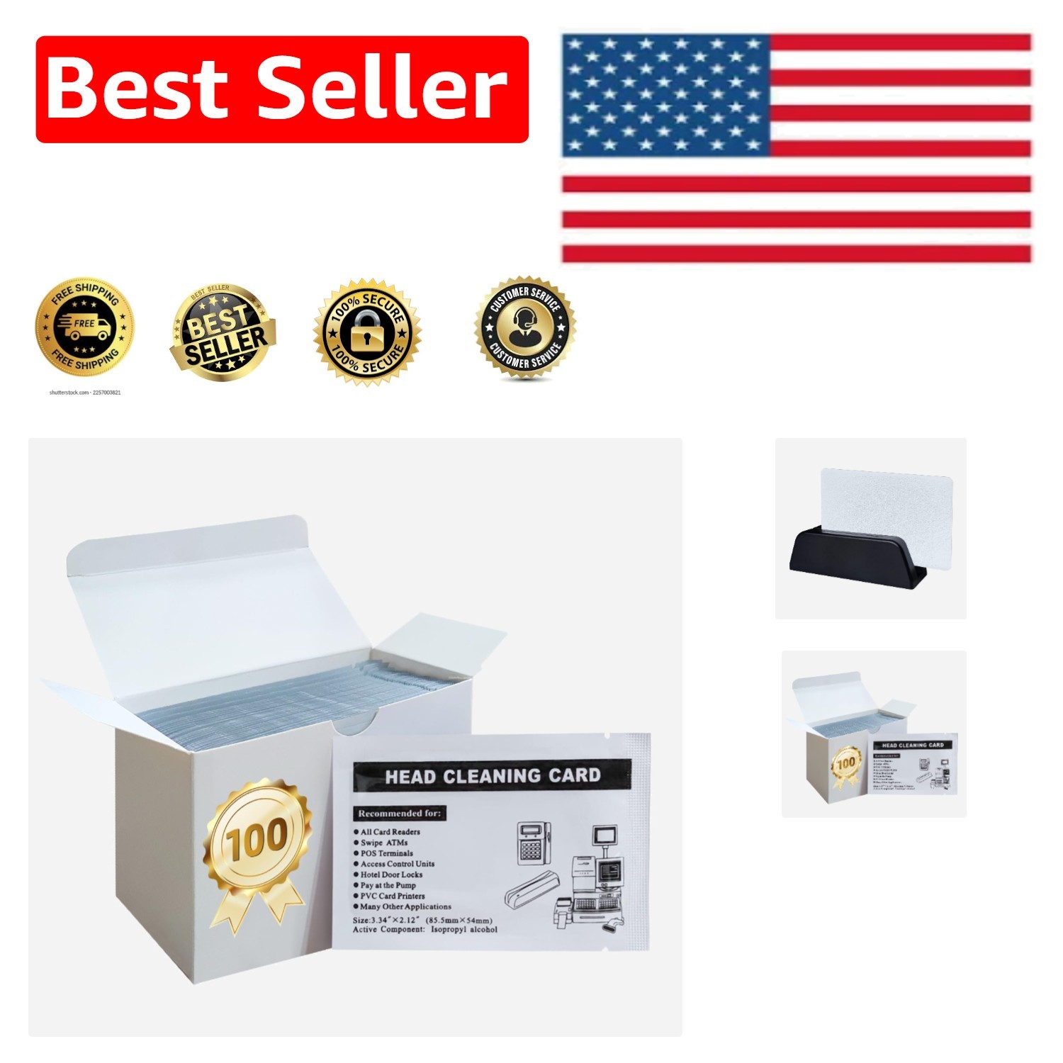 CR80 Dual-Sided Credit Card Reader Cleaning Cards – 50 Durable Individual Units