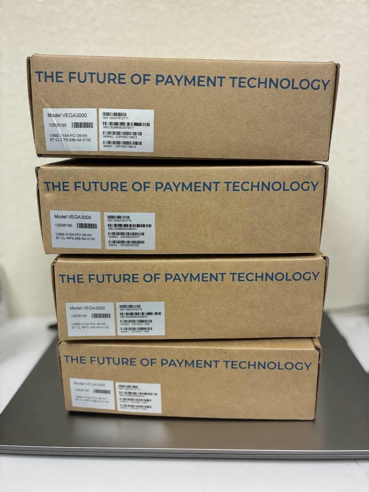 Set of 4 Valor PayTech VEGA3000 Credit Card Payment Terminals (Model VL110)