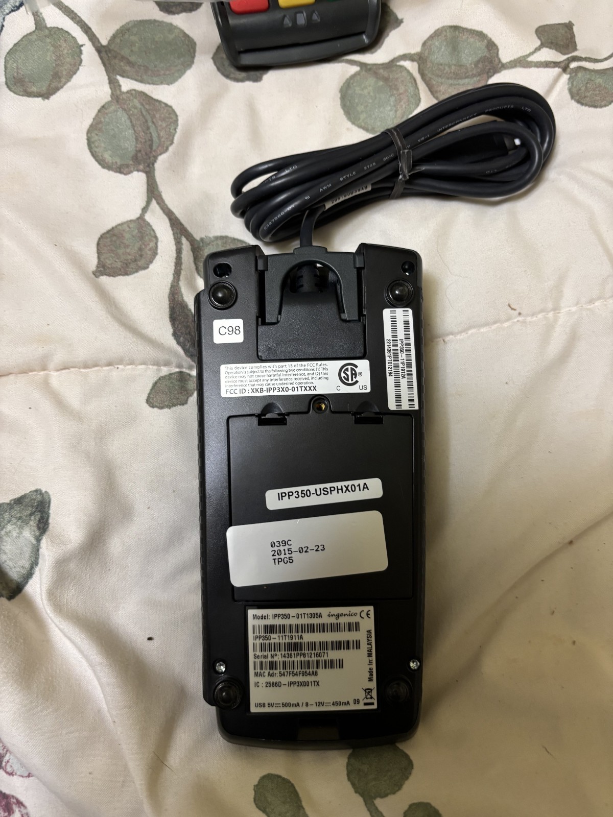Ingenico IPP350 Credit Card Terminal