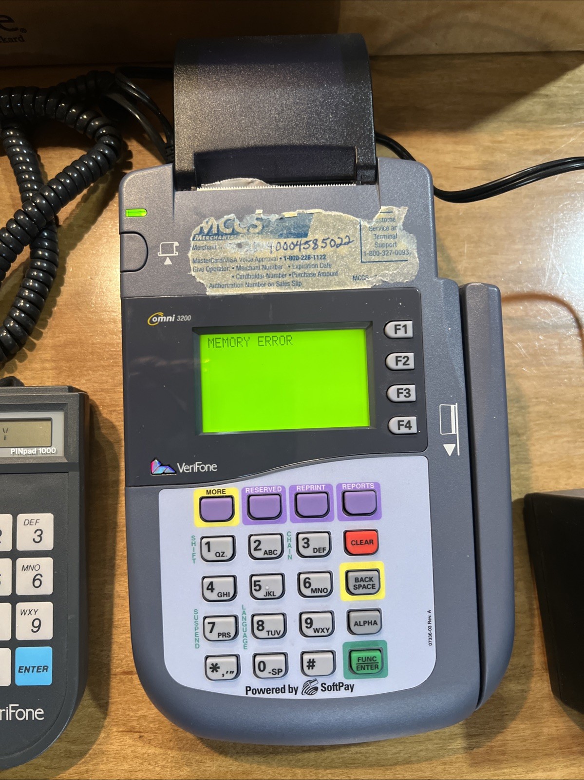 Veriphone Omni 3200 Bundle With Pin Pad 1000 And Power Supply