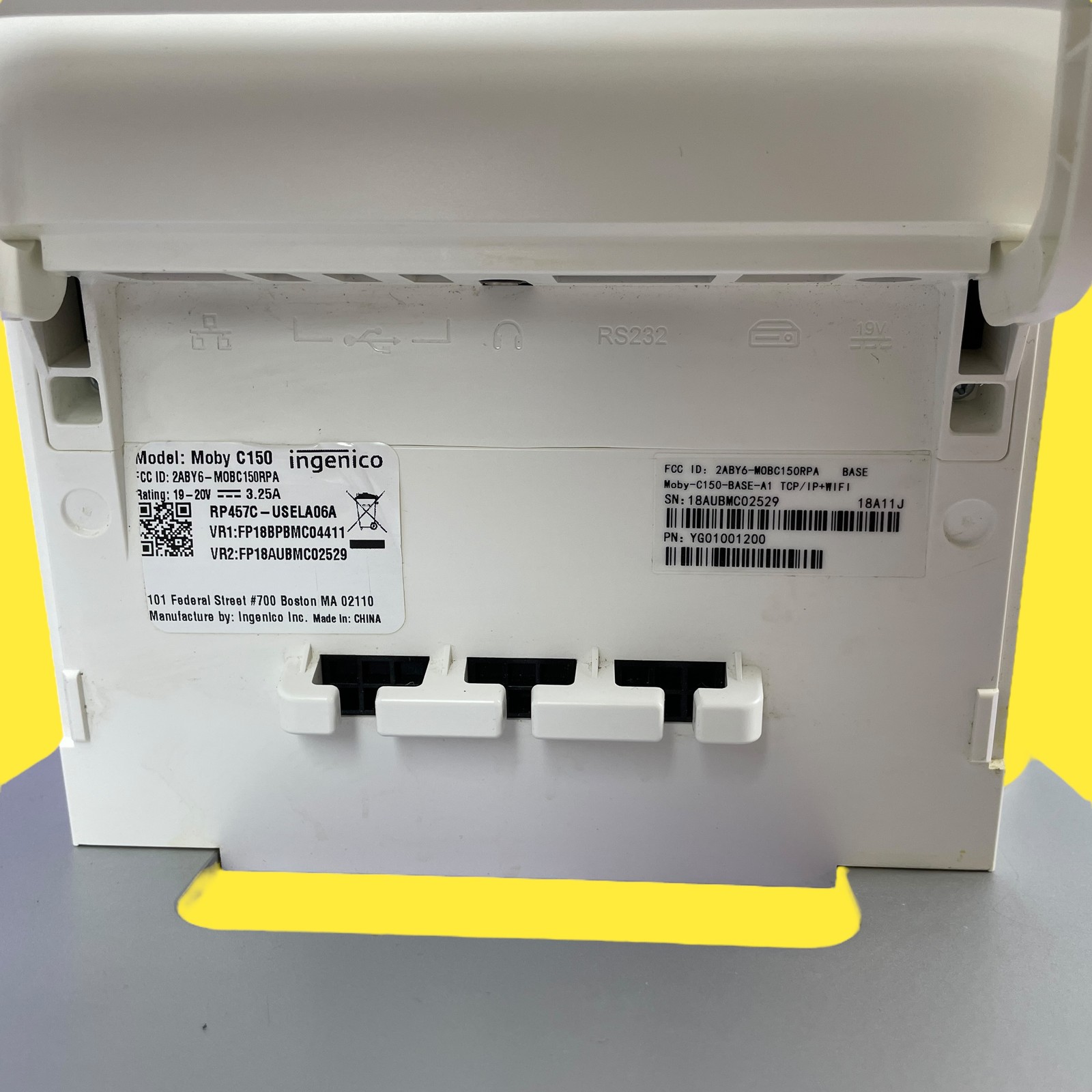 READ Ingenico Moby C150 POS Tablet Mobile Payment Terminal #MP3654