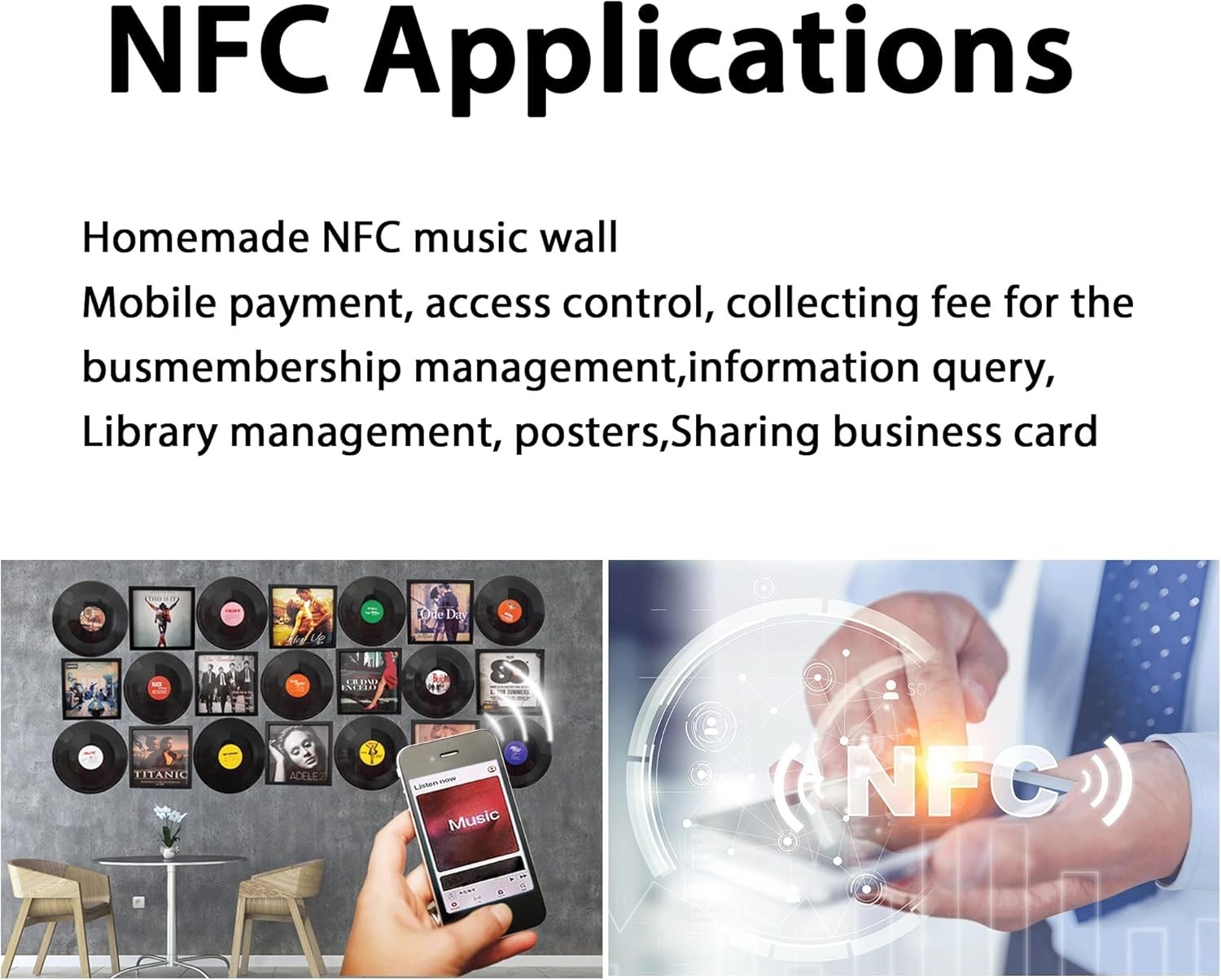 10Pcs NTAG215 NFC Tags – Customizable White Coin Cards for Android Devices