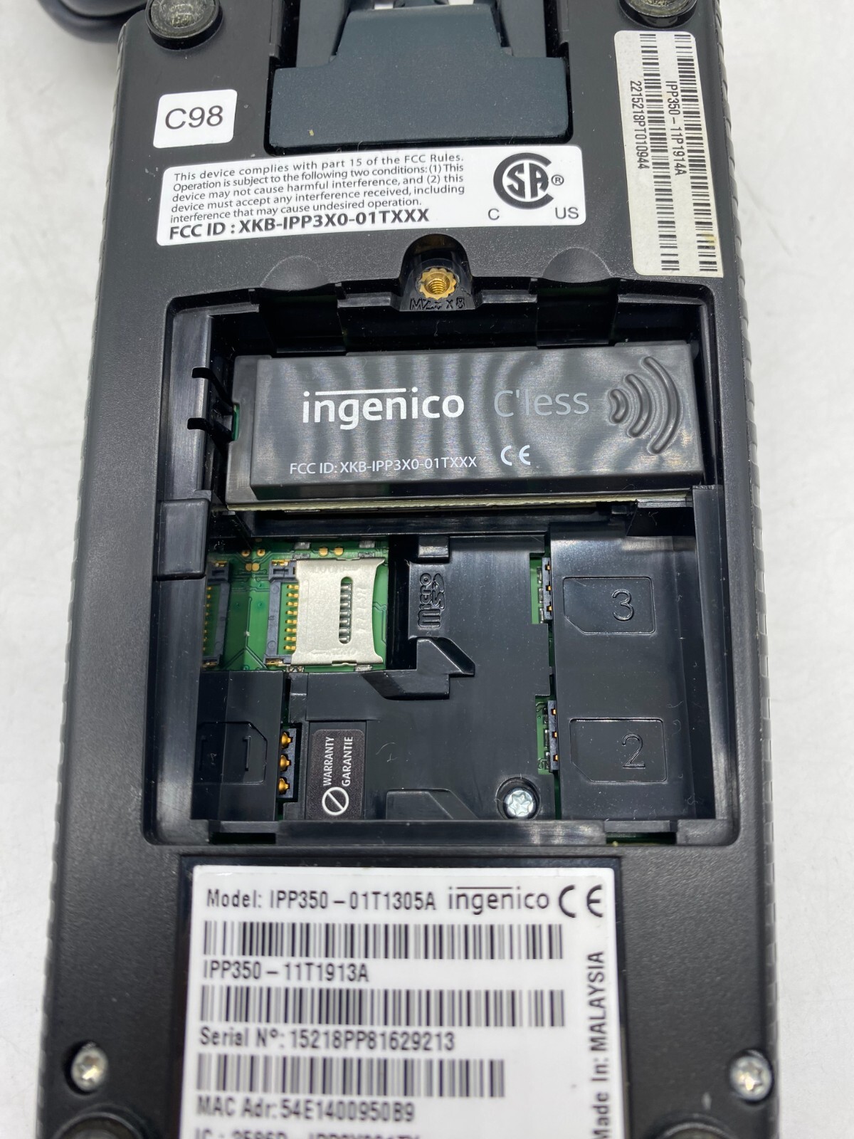 Ingenico IPP 350 USB Credit Card Terminal