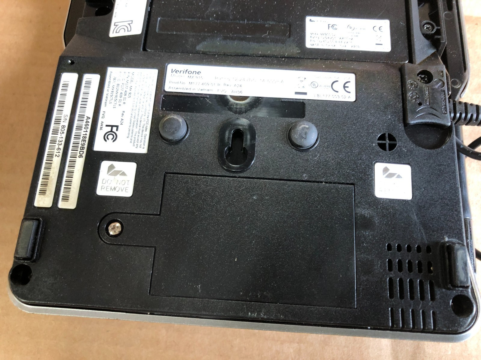 Verifone MX915 Credit Card Terminals W/Chip Reader No Power cord