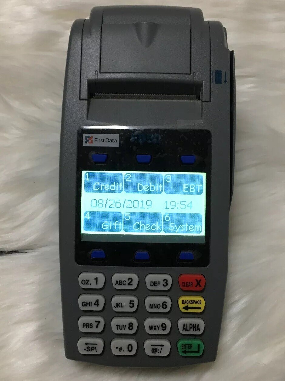 First Data FD-50 Credit Card Terminal Reader Machine User TESTED & WORKS GREAT!