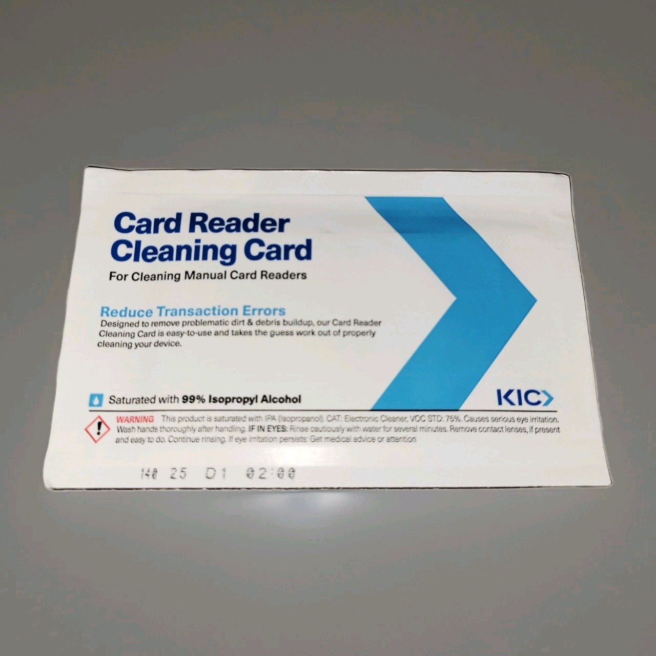 KIC 100 Credit Card Reader Cleaning Cards Individually Packaged & Sealed