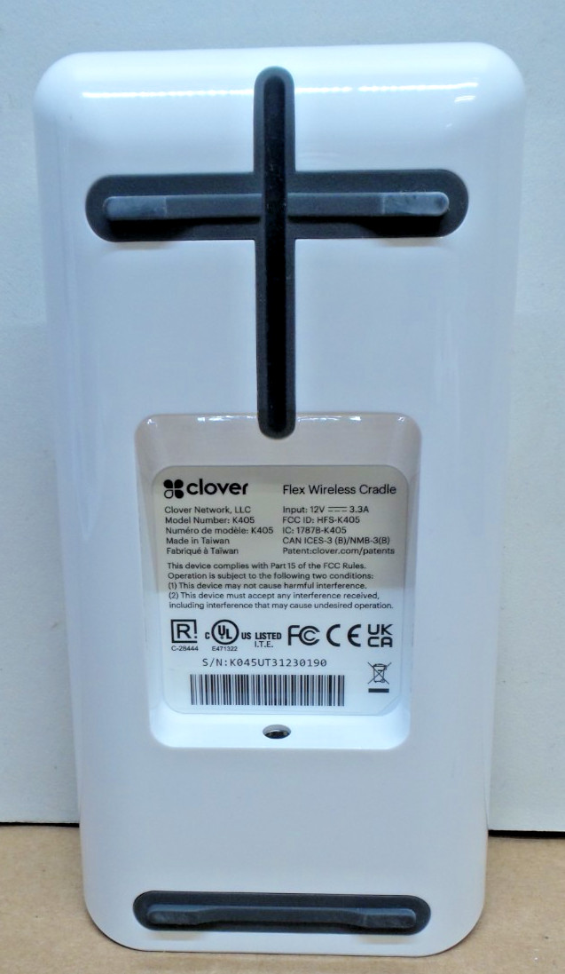 Clover Flex 3 Handheld POS System/C405 + Wireless Cradle K405