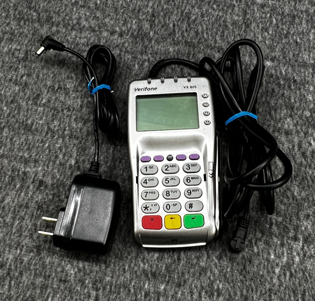 VeriFone VX805 Silver And Black, LCD Screen POS Credit Card Terminal UNTESTED