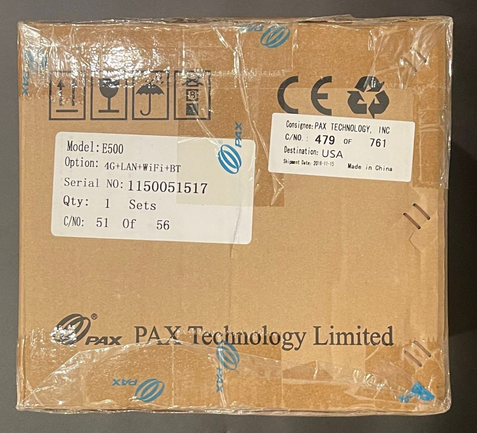 New PAX E500 EMV NFC Credit Card Machine POS System Unlocked