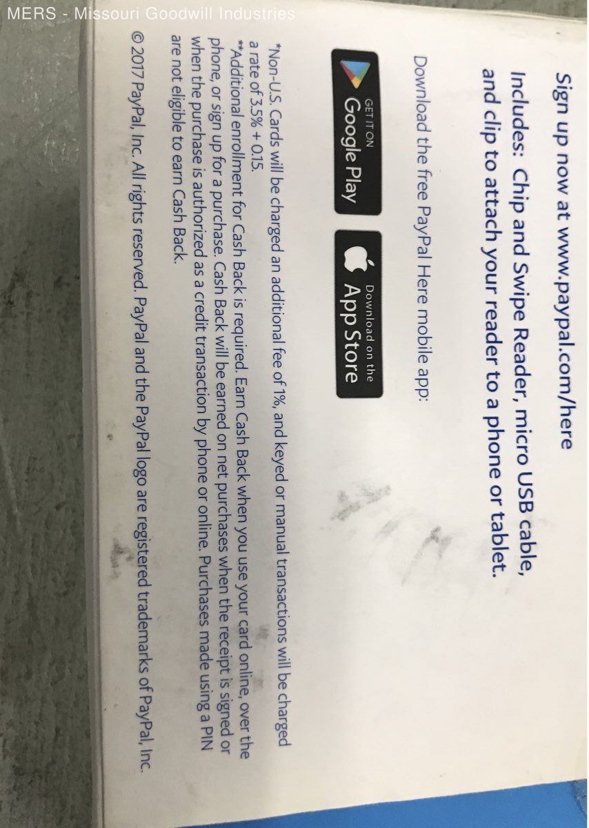 PayPal HERE Chip and Swipe Reader Mobile Credit Card POS Reader