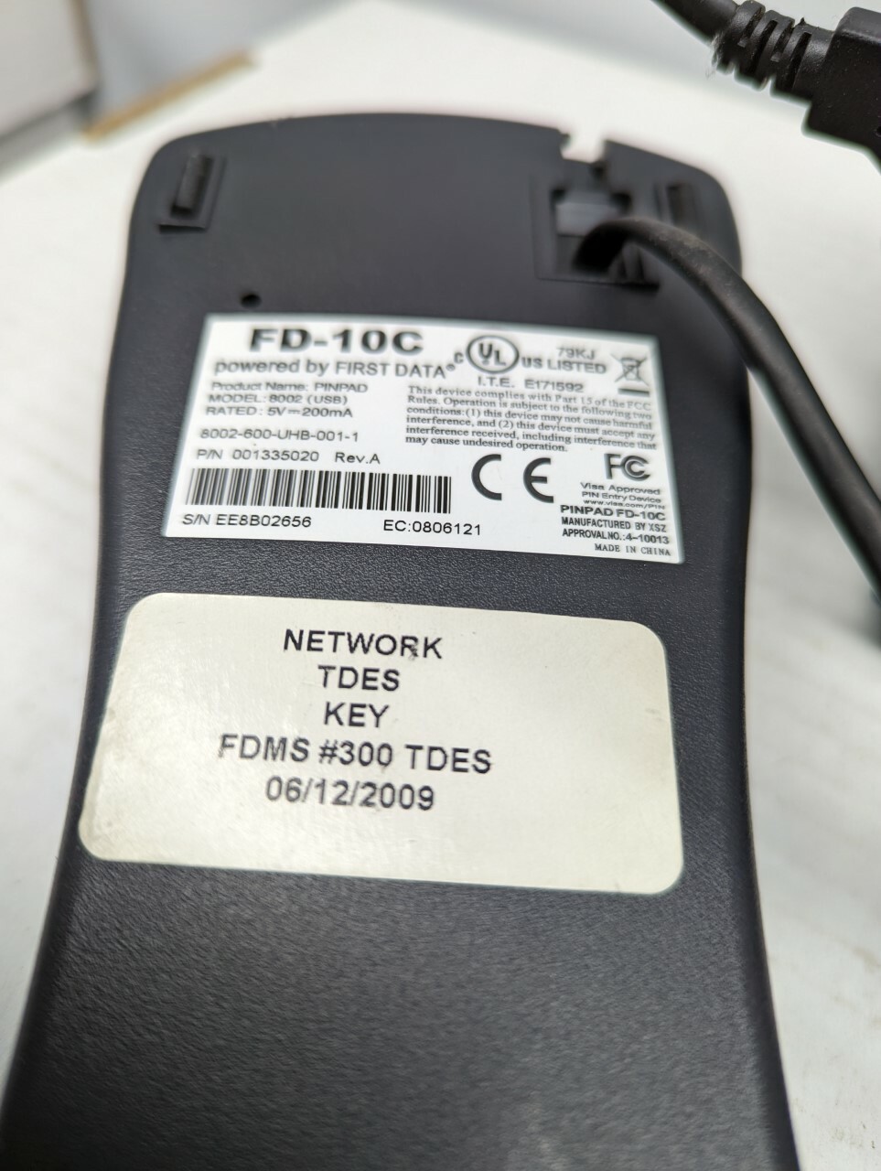First Data credit card machine and pin pad FD50