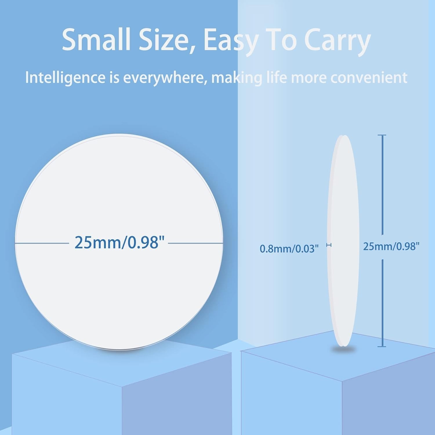 Small Adhesive NFC Coins 50 Pack
