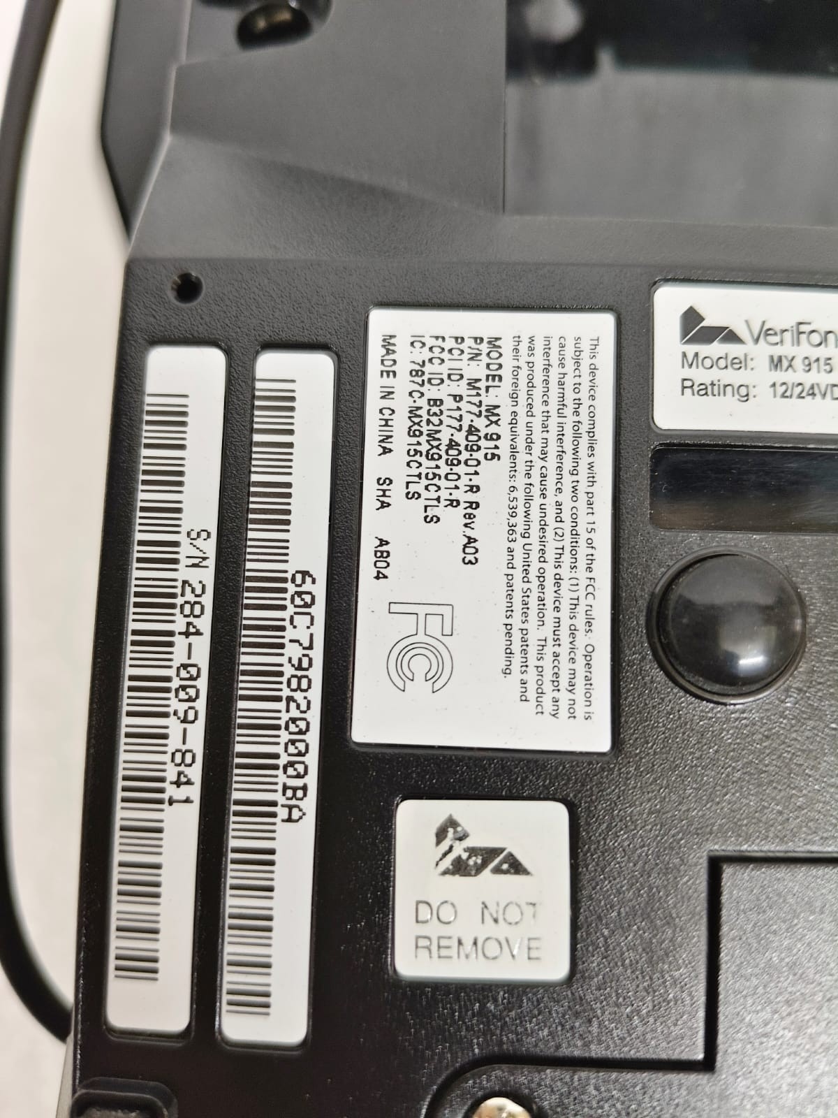Verifone MX 915 PCI 4.x PIN Pad 4.3″ Color Display | M177-409-01-R POS Terminal