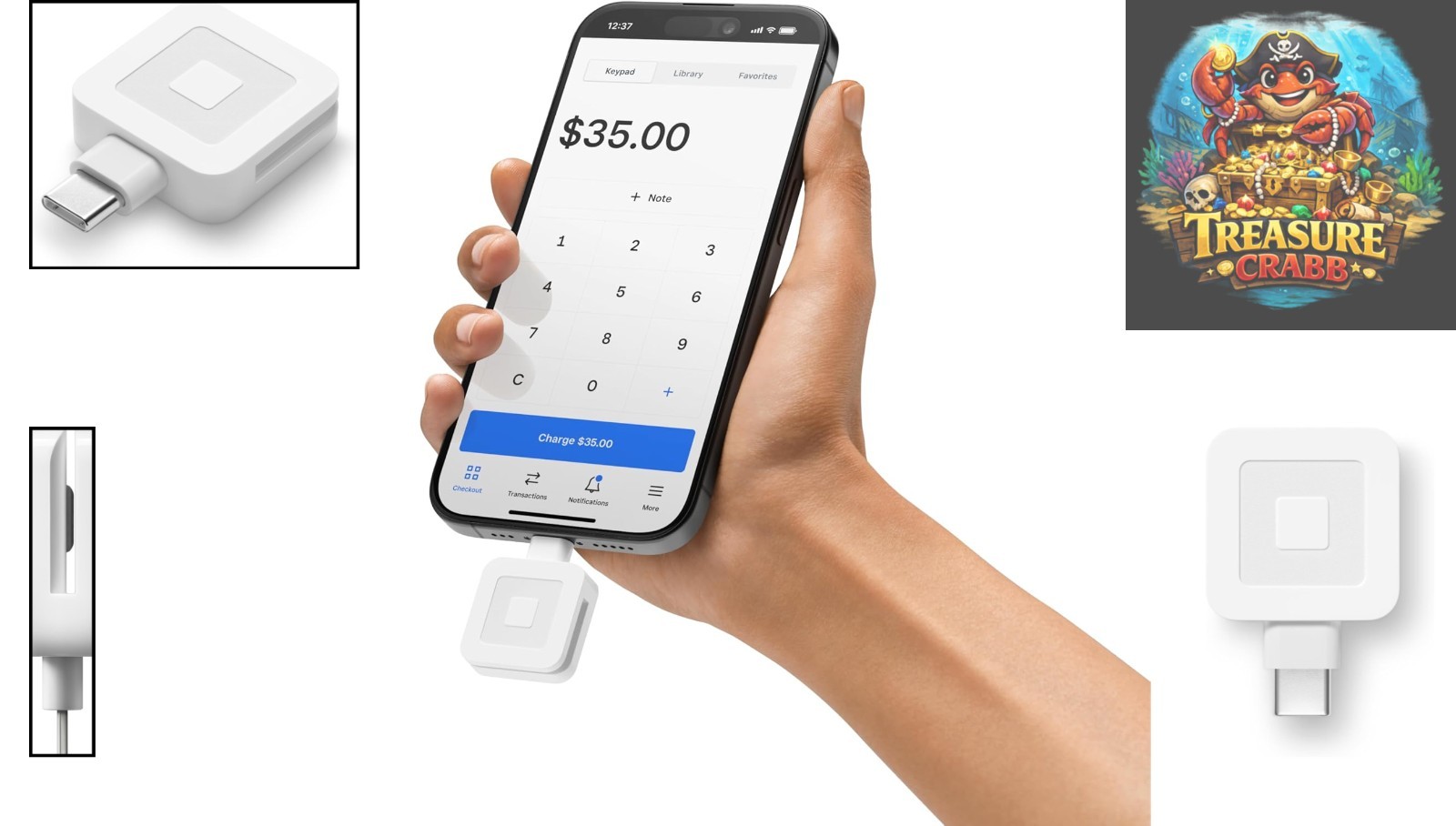 Effortless USB-C Magstripe Reader – Fast Payment Processing for Business Apps