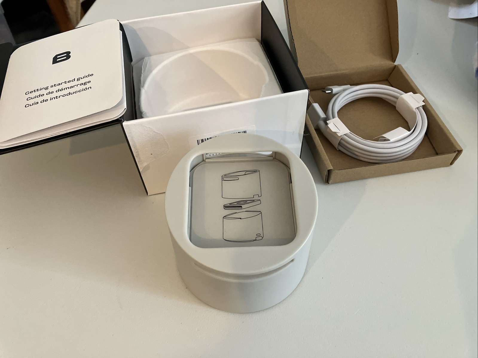 BOSSTAB White Countertop Pedestal Case 2nd Gen Dock for Square Reader