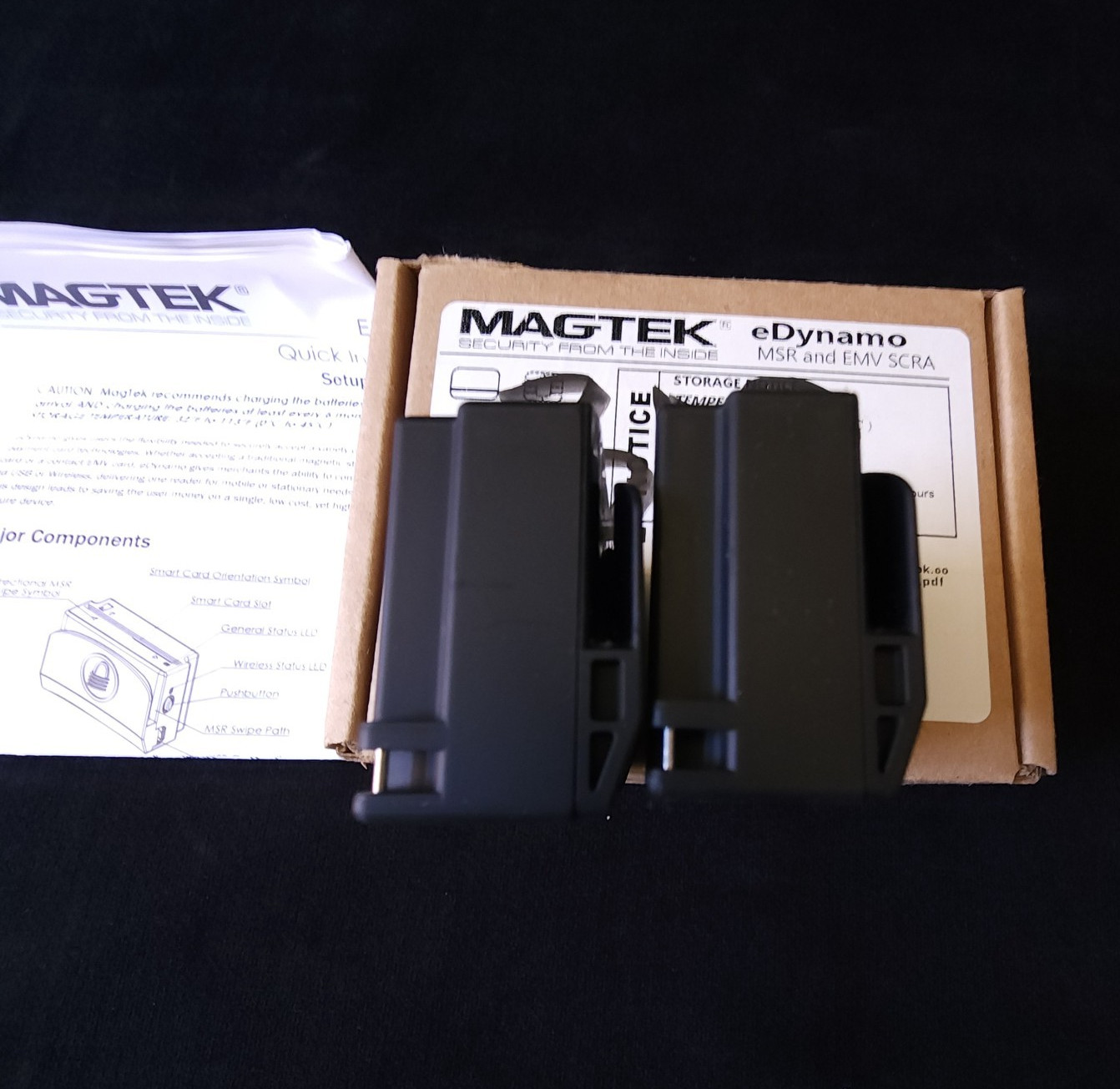 2 Magtek 21079802 Rev N eDynamo Secure Mag / EMV Chip Mobile Credit Card Readers
