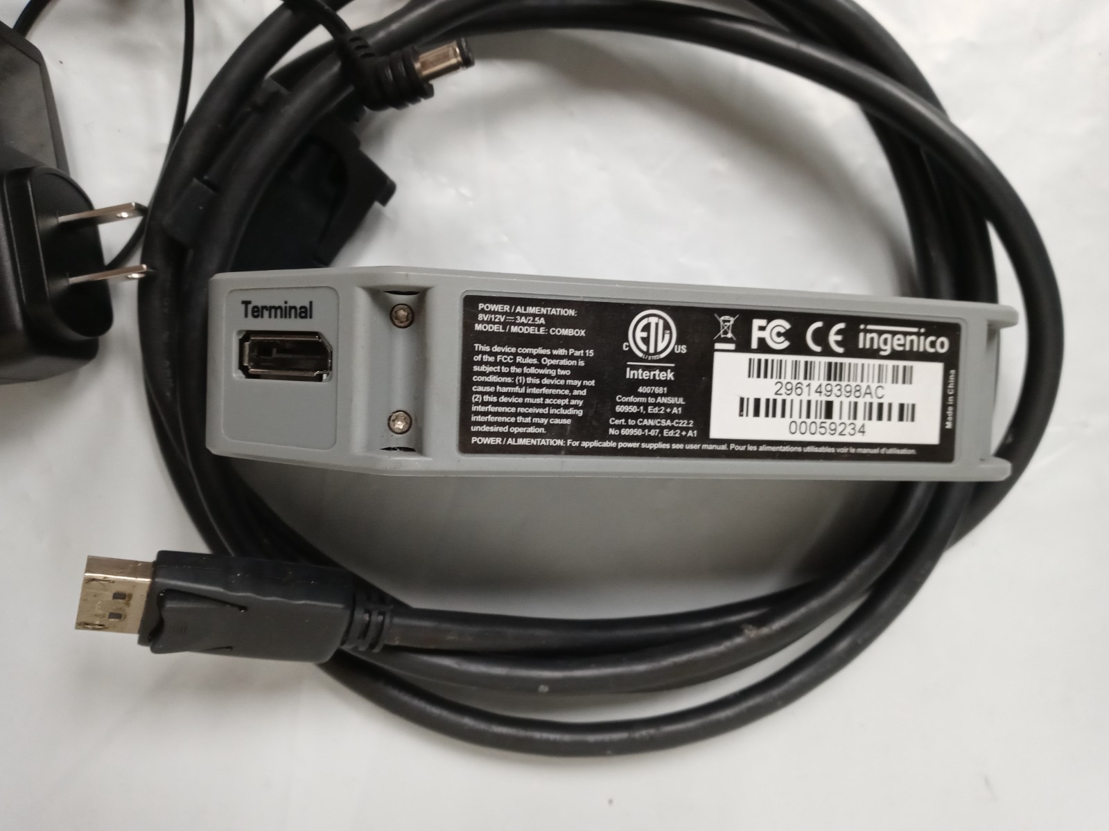 Ingenico Combox Magic Box POS Terminal Box – w/Power Supply and Umbilical Cord