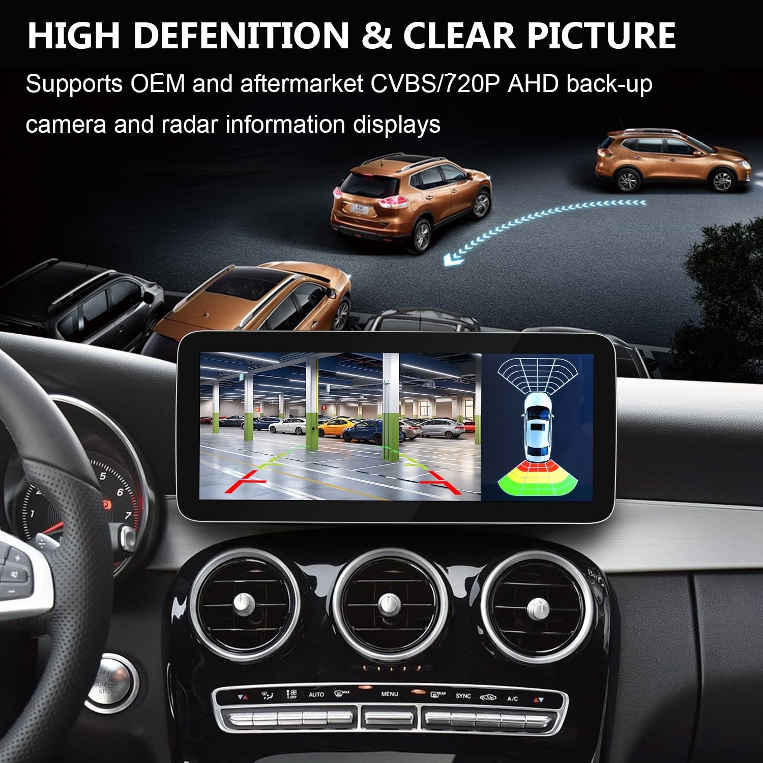 12.3 Inch Linux Car Touch Display Screen for Mercedes Benz 2016-2019 C A CLA …