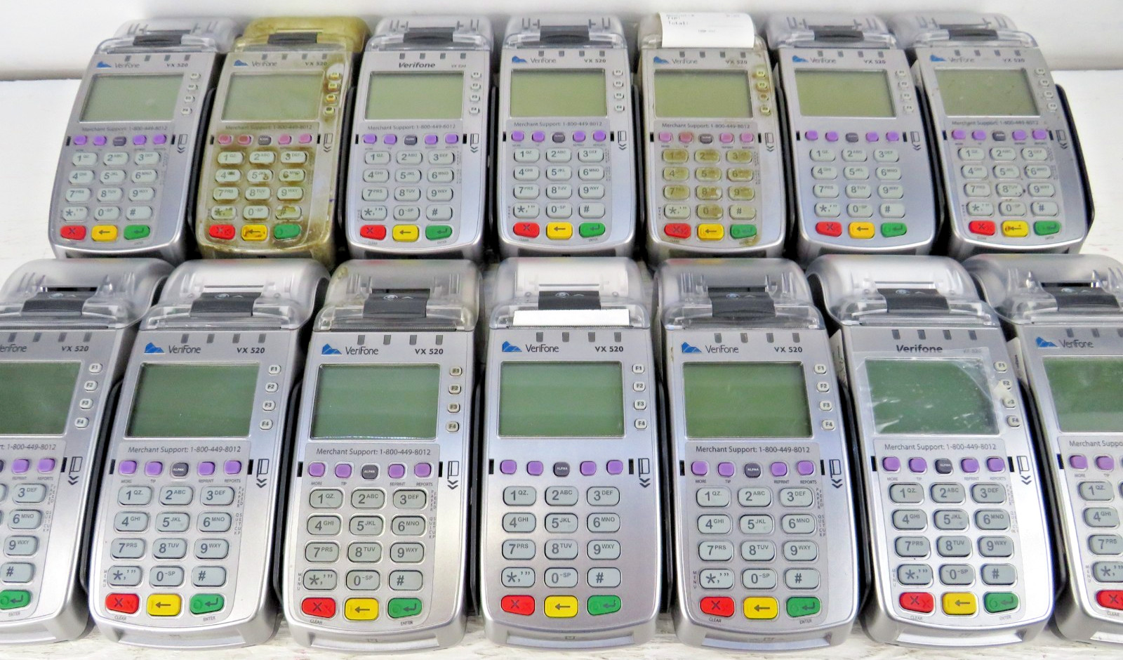 Lot of 14 Verifone VX520 VX 520 Credit Card Machine Terminal Reader POS *Read*