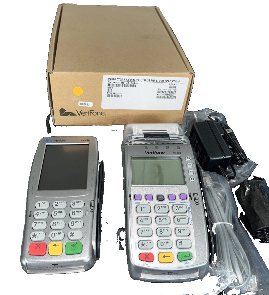 VeriFone VX820 192MB Keypad Payment Terminal VX520 LOT *NEW*
